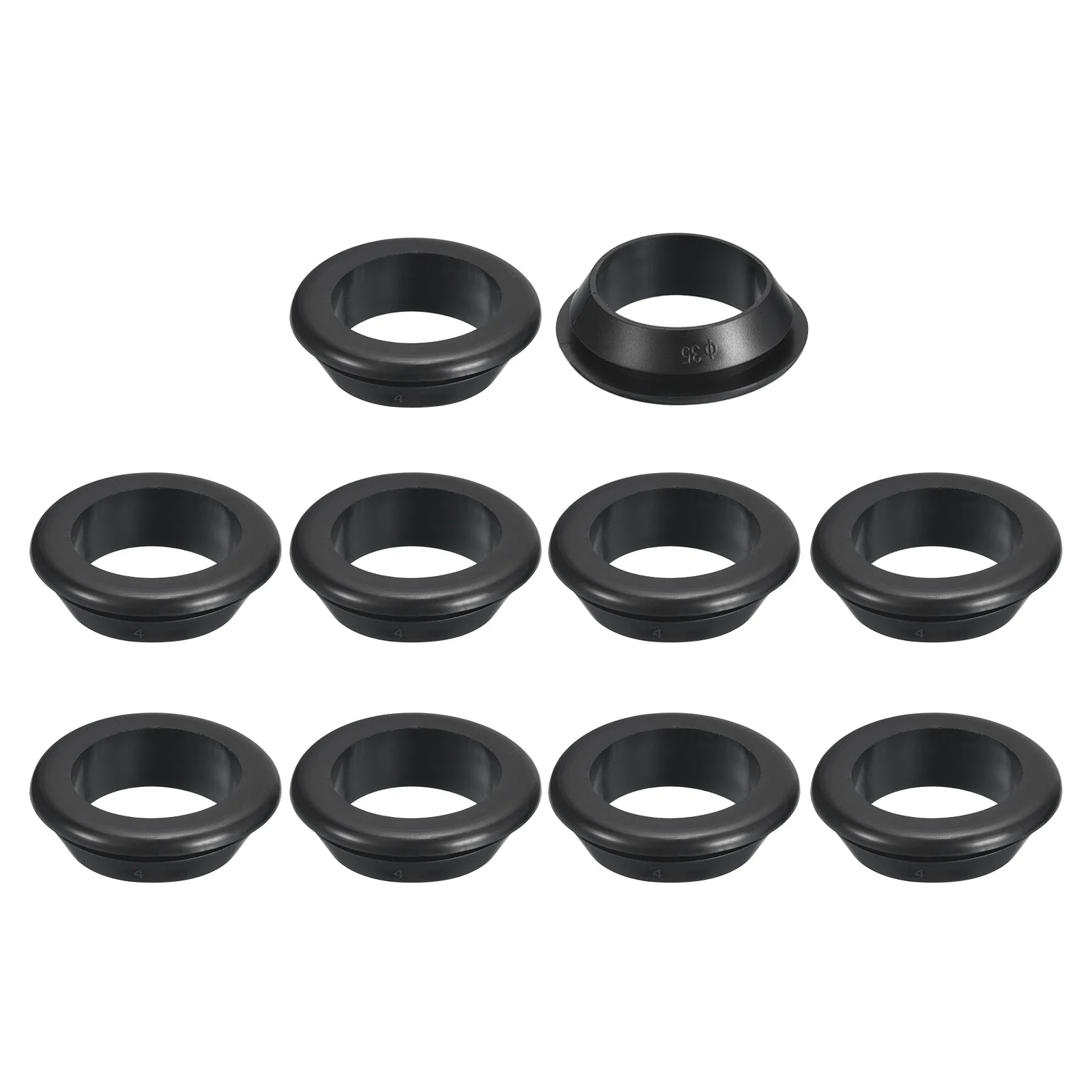 30 Pcs Rubber Grommets, 30mm ID 35mm Drill Hole Hollow Firewall Hole Plugs Black