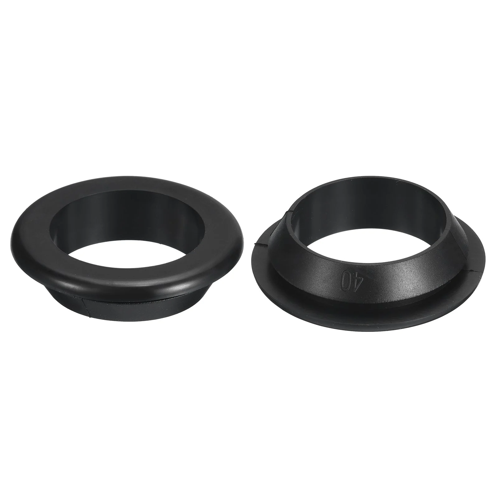 2 Pcs Rubber Grommets, 35mm ID 40mm Drill Hole Hollow Firewall Hole Plugs, Black