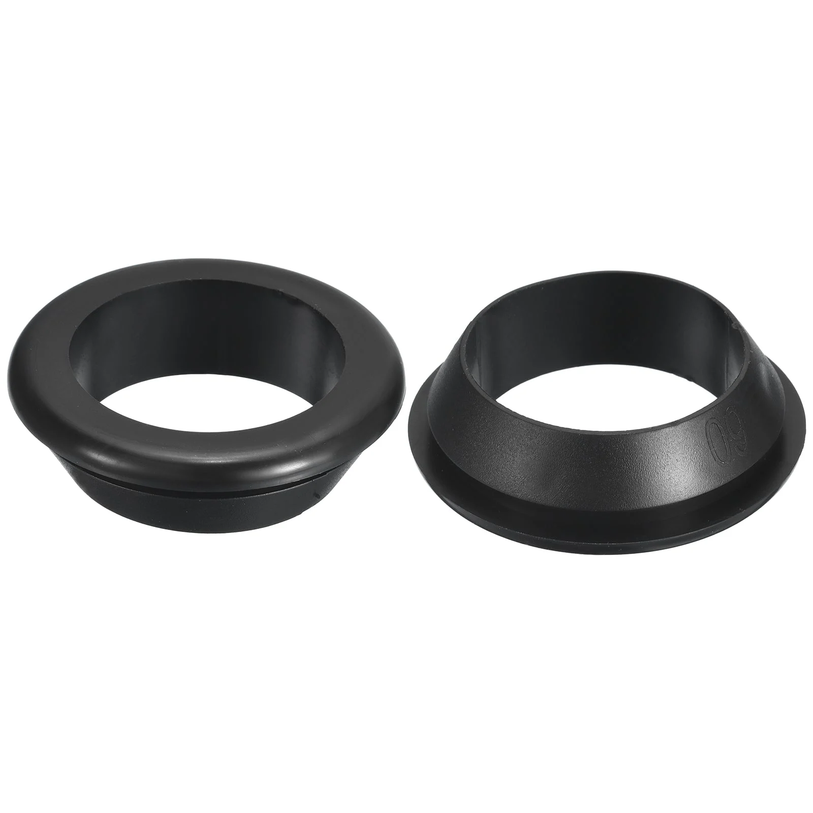 2 Pcs Rubber Grommets, 50mm ID 60mm Drill Hole Hollow Firewall Hole Plugs, Black