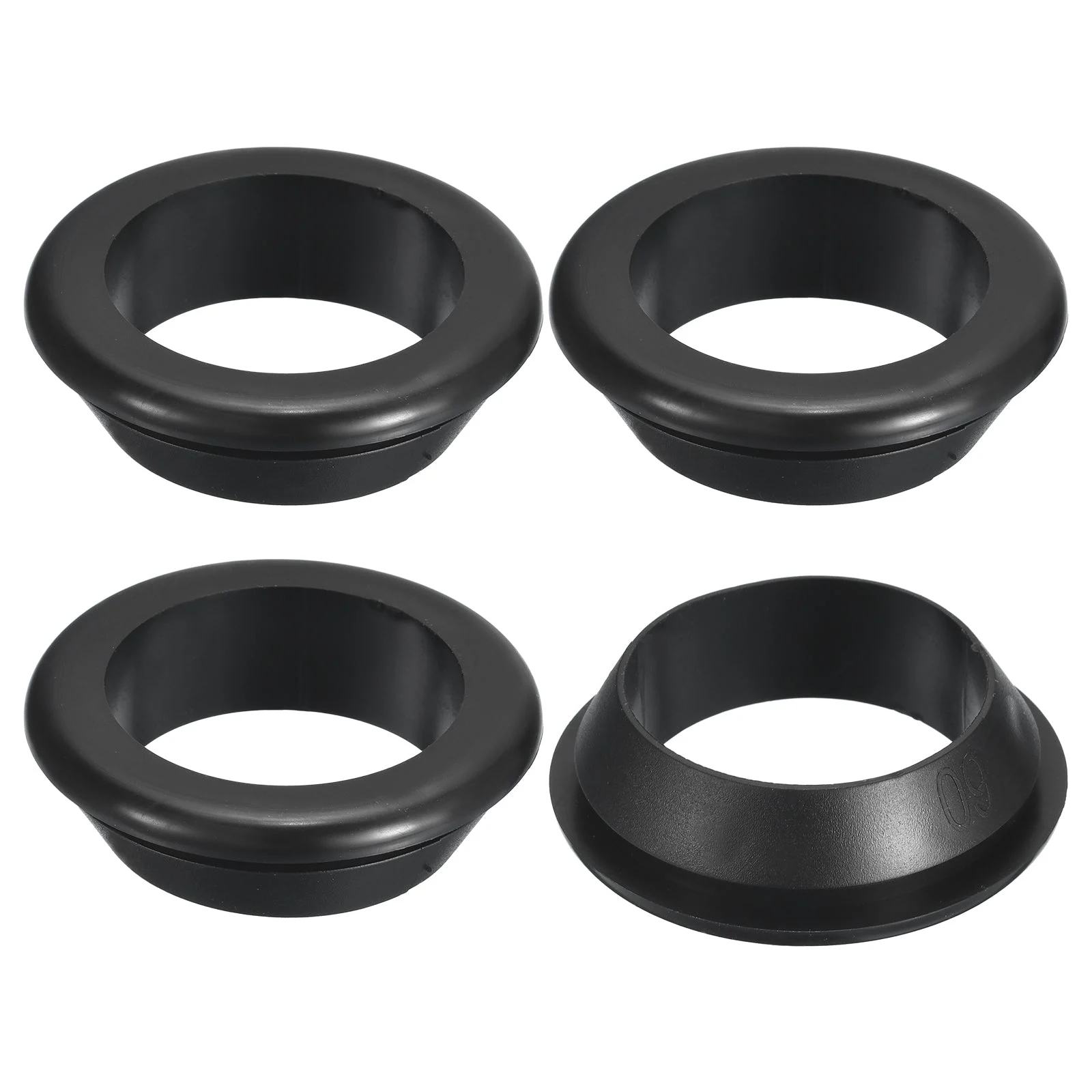 4 Pcs Rubber Grommets, 50mm ID 60mm Drill Hole Hollow Firewall Hole Plugs, Black