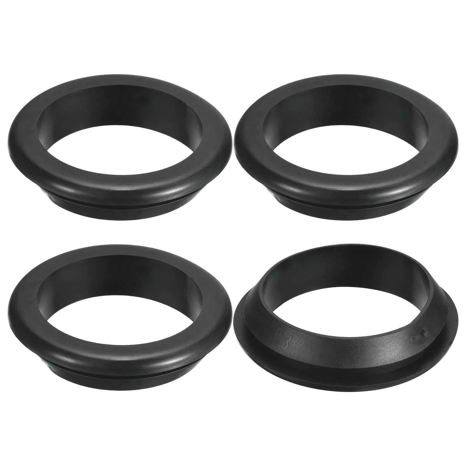 4 Pcs Rubber Grommets, 70mm ID 80mm Drill Hole Hollow Firewall Hole Plugs, Black