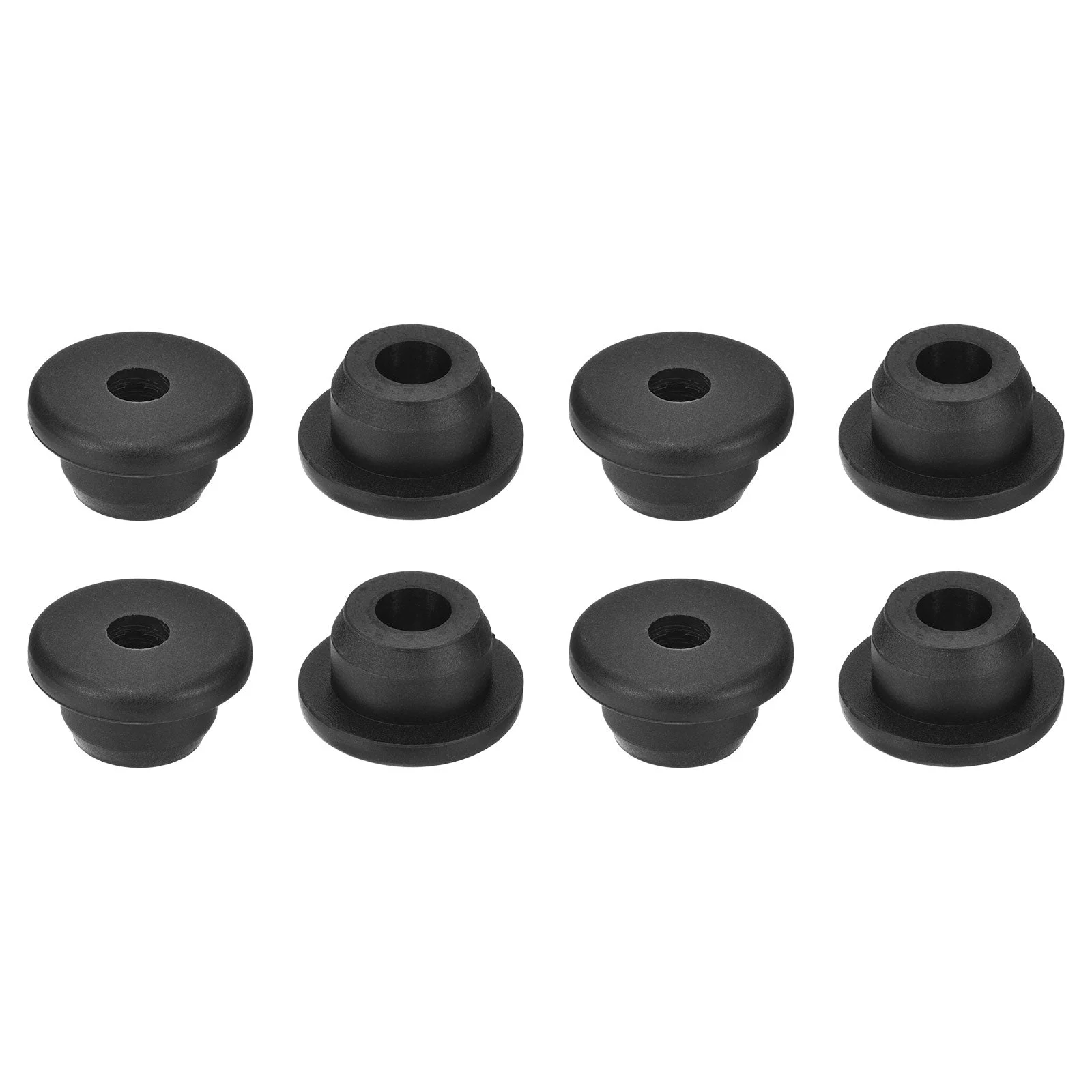 8Pcs Rubber Grommets 11/16" Drill Hole, 3/8" ID Top Hat Hole Plug Grommet