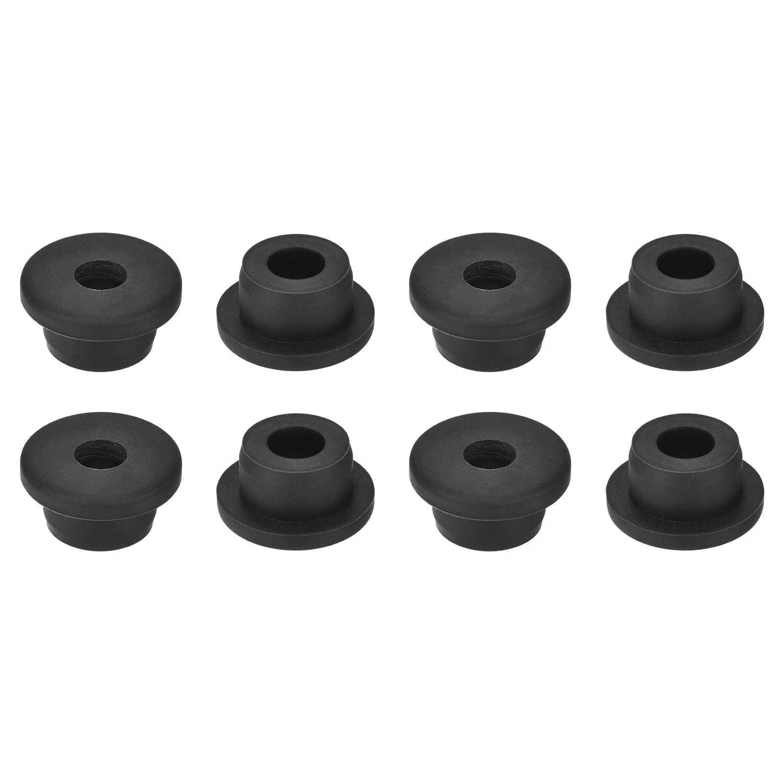 8Pcs Rubber Grommets 3/4" Drill Hole 3/8" ID Top Hat Hole Plug Grommet