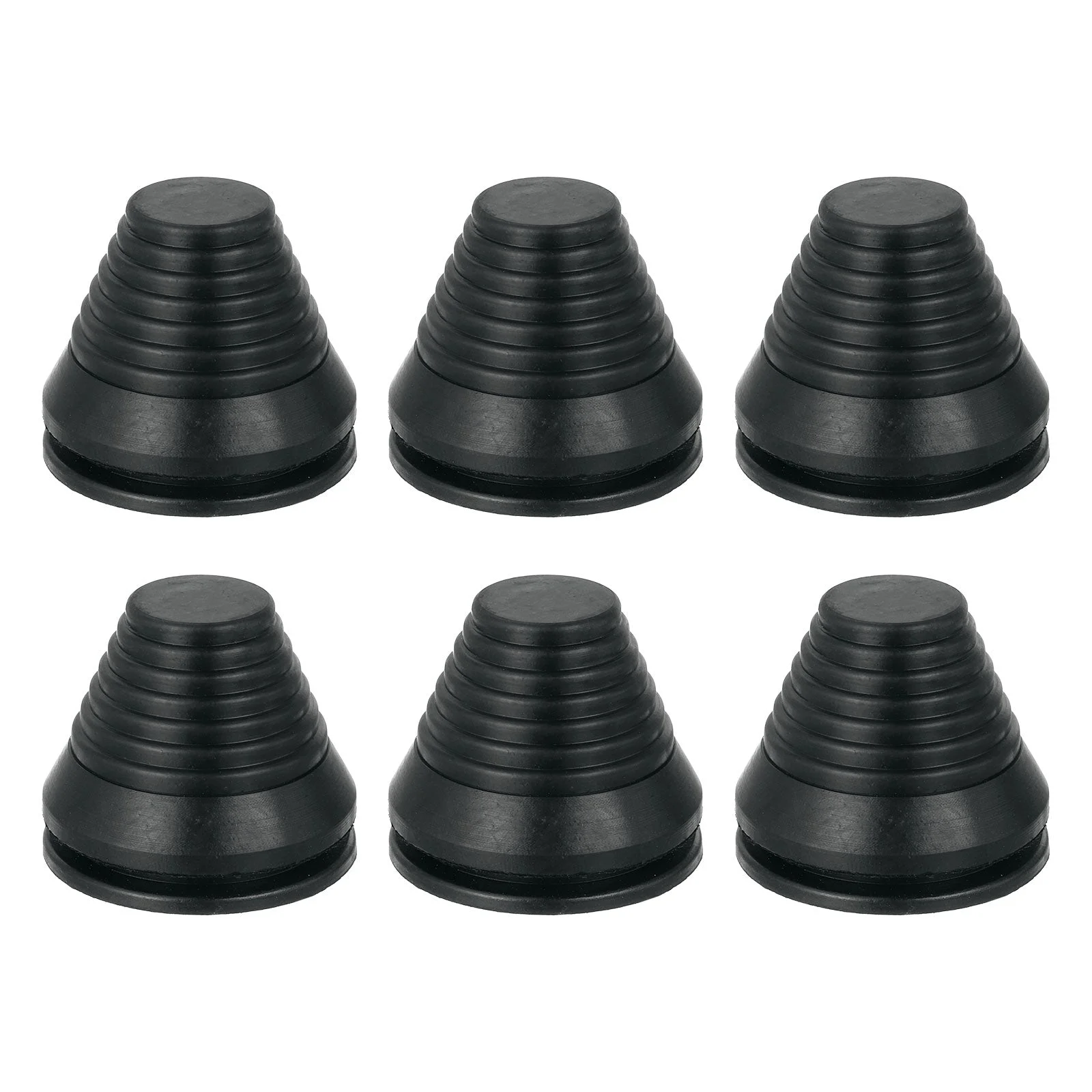 6 Pcs Tower Shaped Grommet 40mm 1.57 Inch, Rubber Plugs Hole for Wire Cable