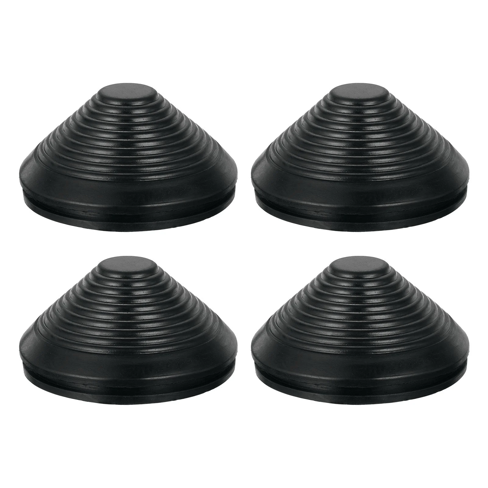 Uxcell 4 Pcs Tower Shaped Grommet 130mm 5.11 Inch, Rubber Plugs Hole for Wire Cable