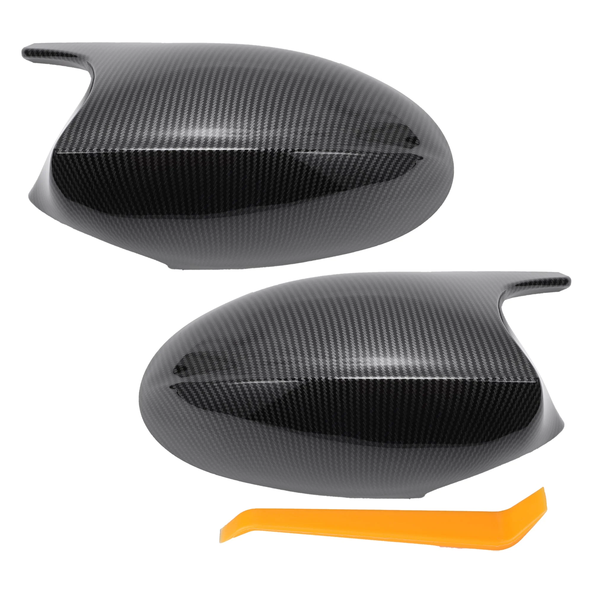 1 Set Rearview Mirror Cover Cap Black Carbon Fiber for BMW E87 E81 E82 E88 E92