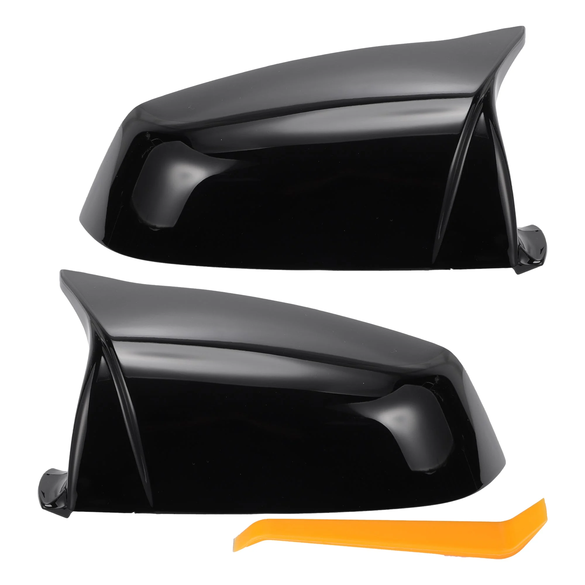 1 Set Rearview Mirror Cover Cap Gloss Black for BMW E61 F10 F11 5 Series E63