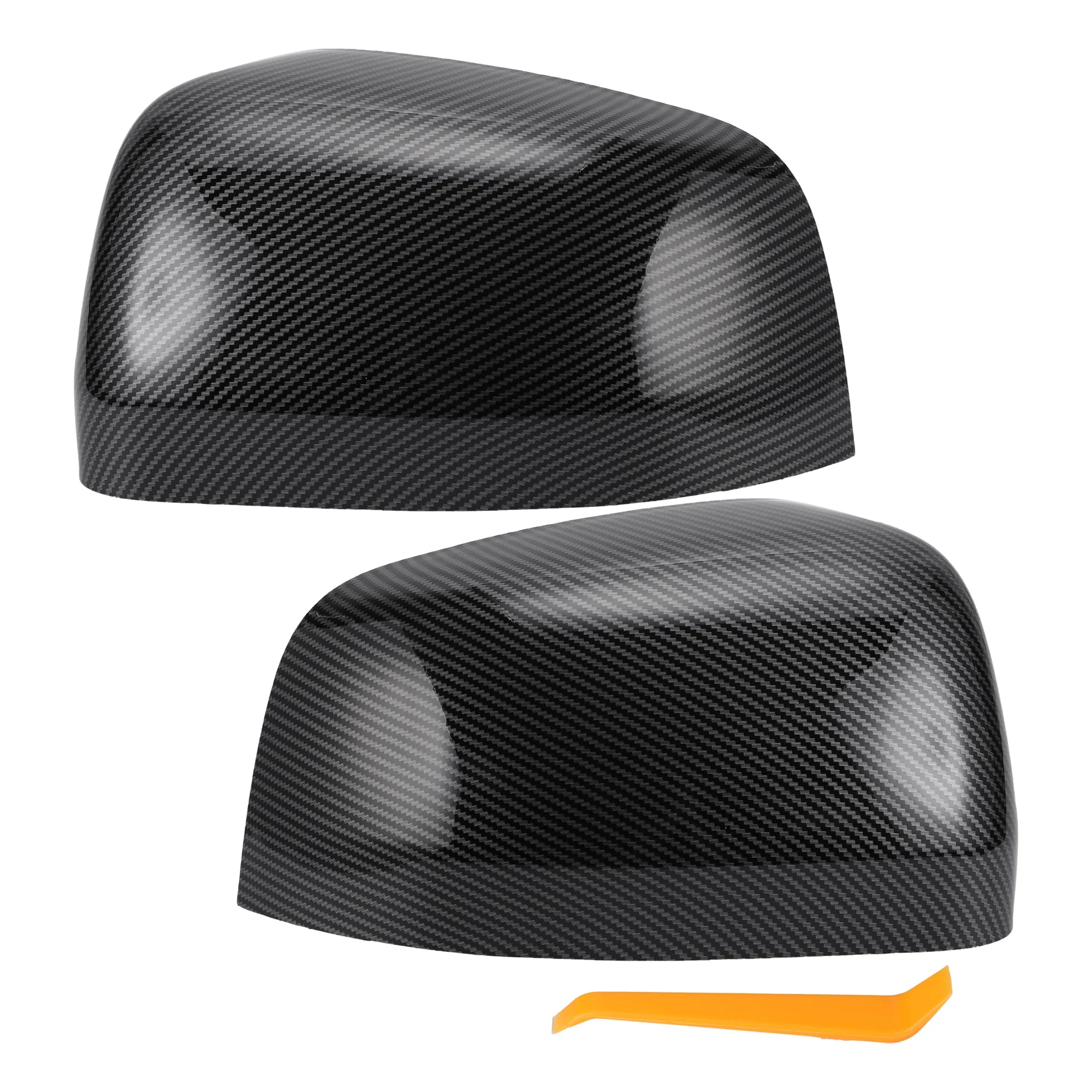 1 Set Rearview Mirror Cover Cap Black Carbon Fiber for Jeep Grand Cherokee