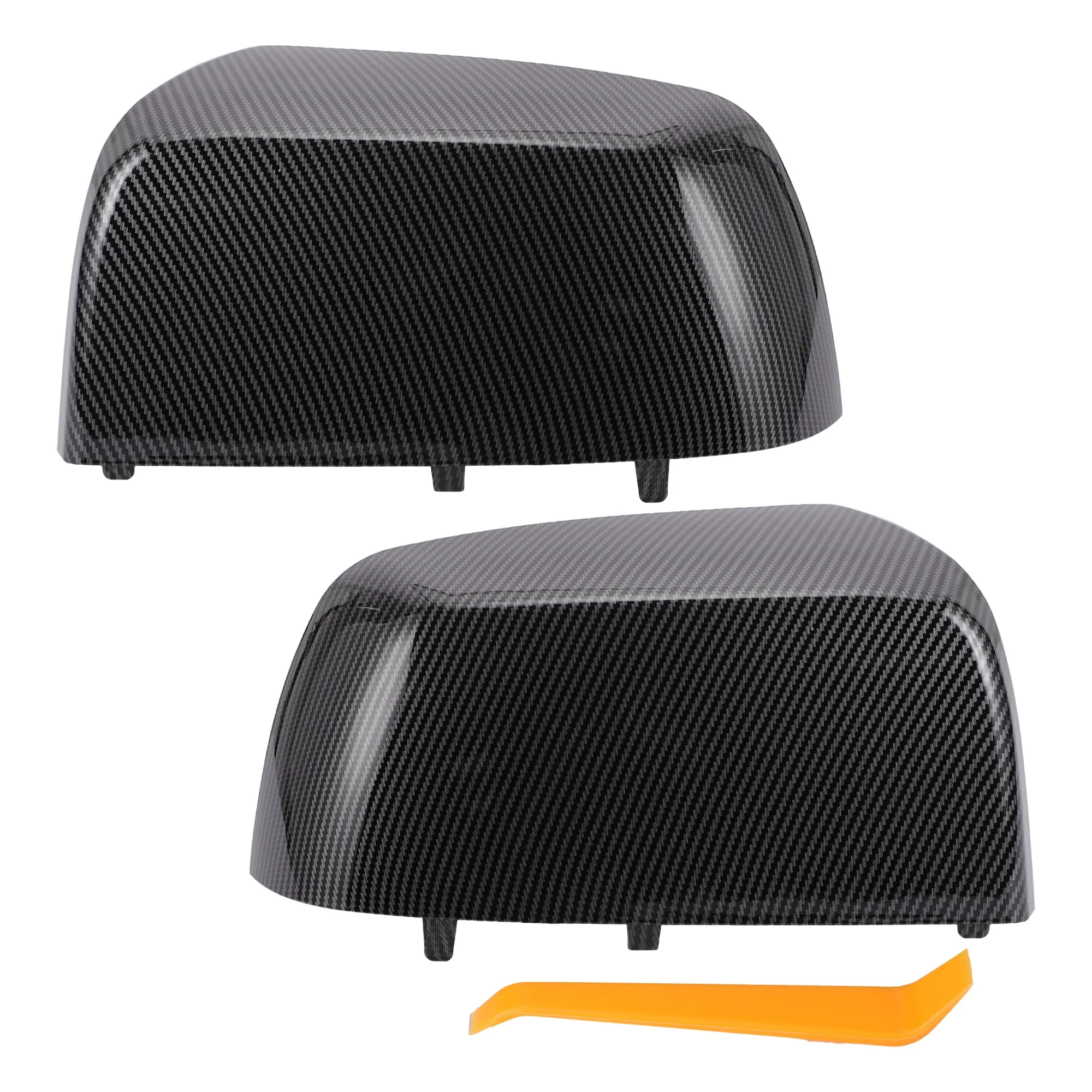 Rearview Mirror Cover Cap Set Black Carbon Fiber for CHEVROLET COLORADO for GMC