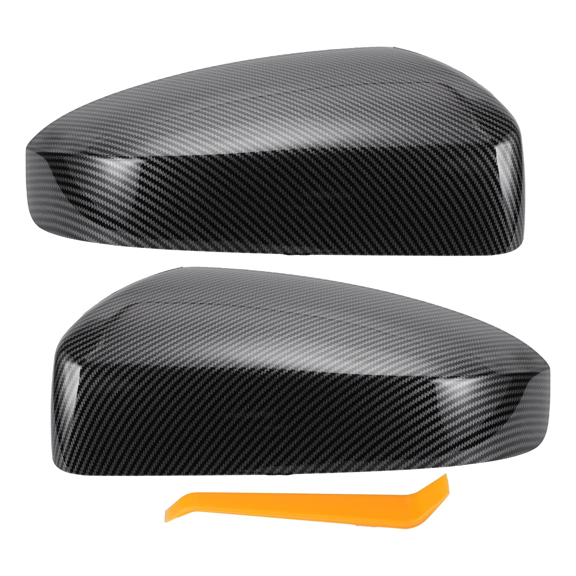 1 Set Rearview Mirror Cover Cap Black Carbon Fiber for NISSAN SENTRA 2007-2012