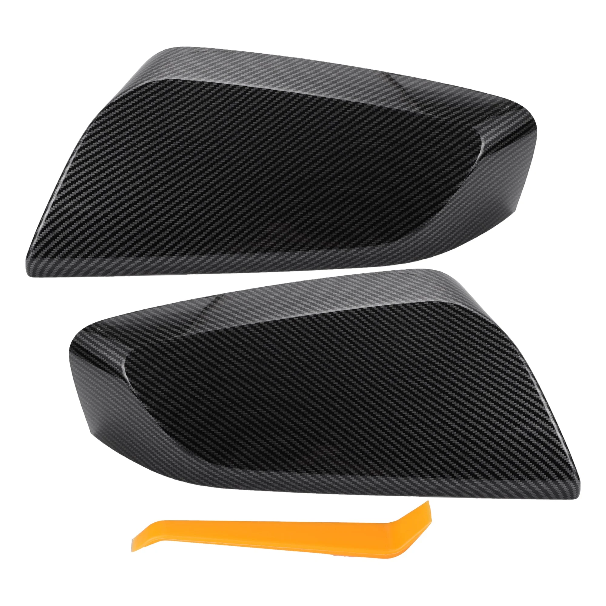 1 Set Rearview Mirror Cover Cap Black Carbon Fiber for Chevrolet Impala 14-20