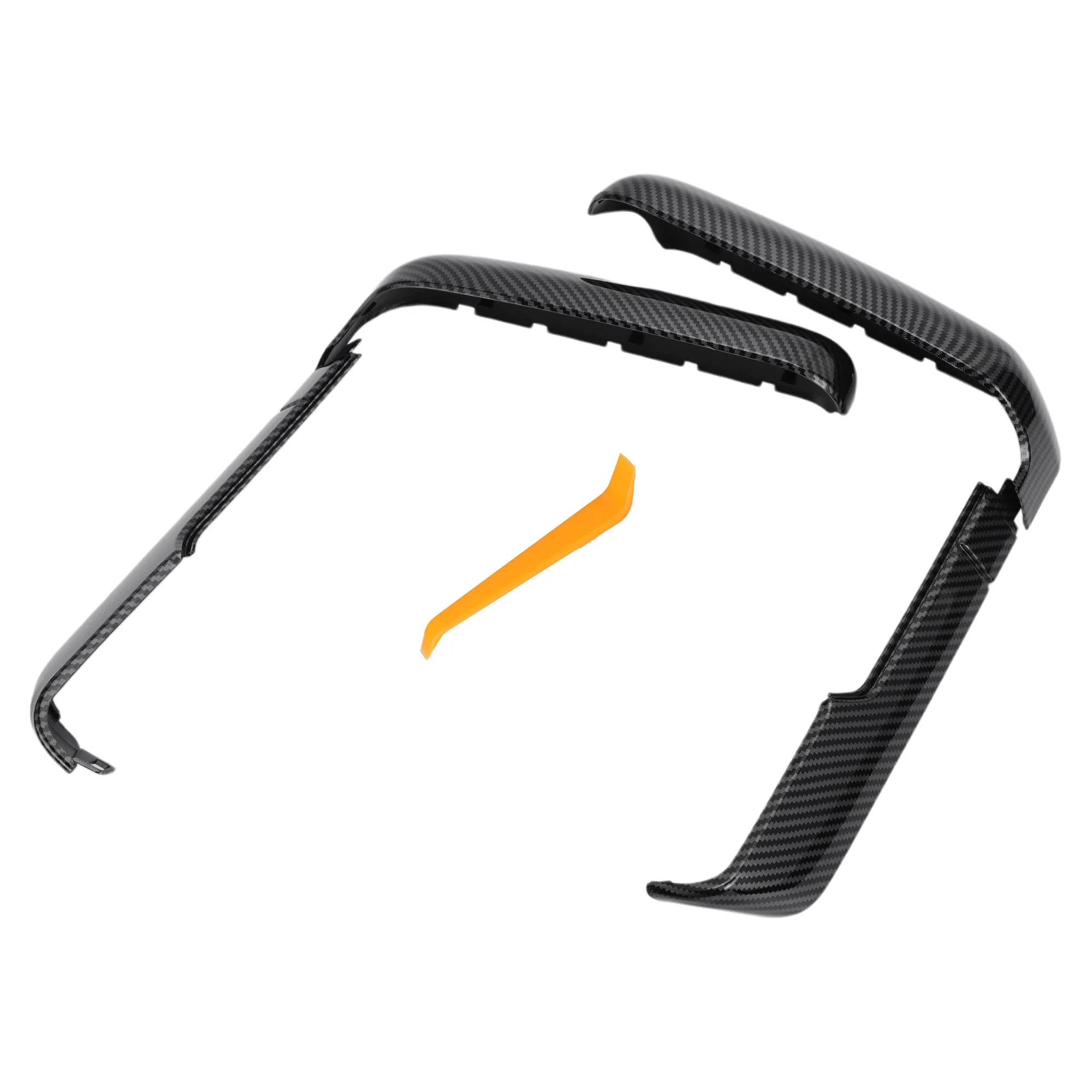 Rearview Mirror Cover Cap Set Black Carbon Fiber for Chevrolet Silverado for GMC