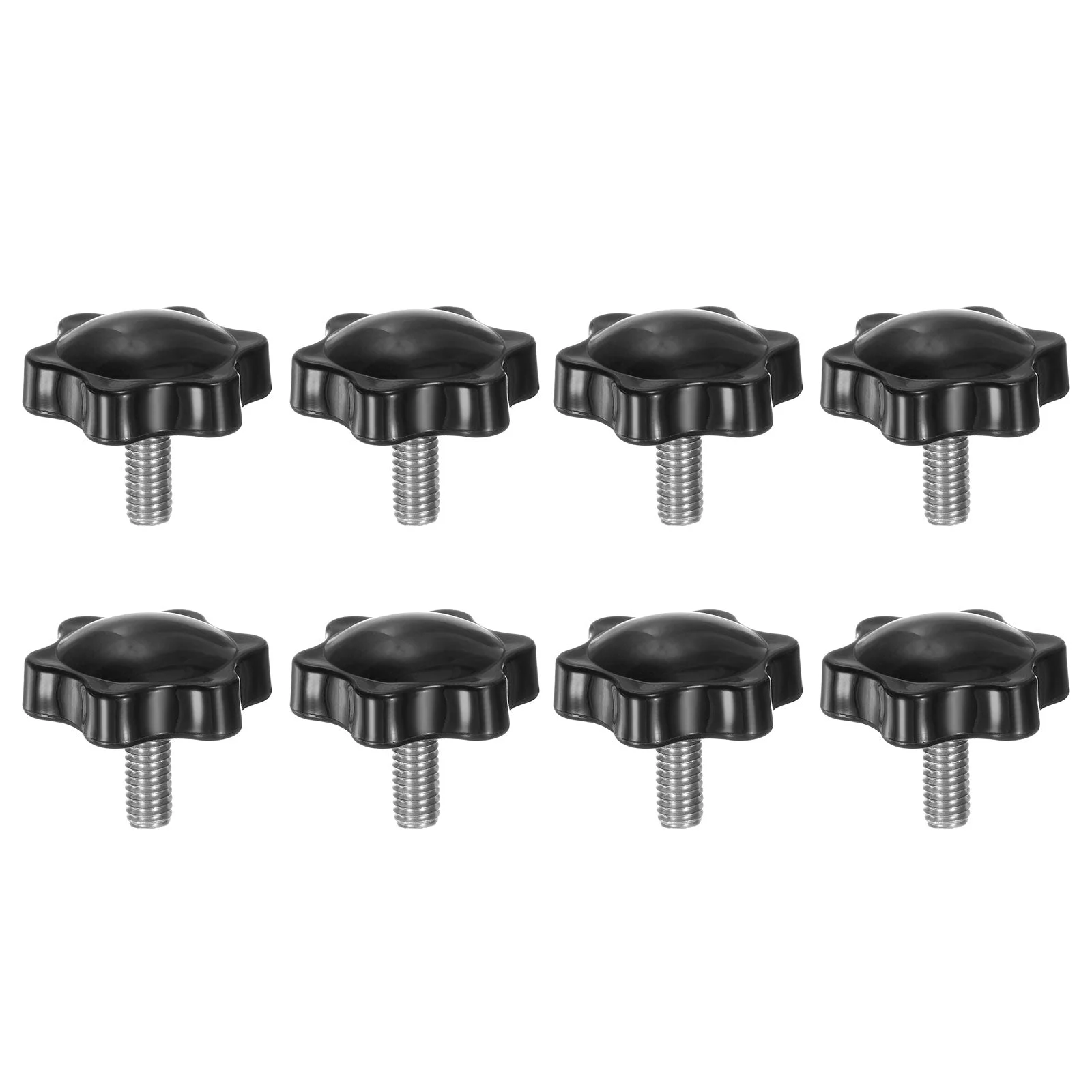 8pcs Star Knobs M6 x 12mm 304 Stainless Steel Stud 32mm 6-Star Head Thumb Screw