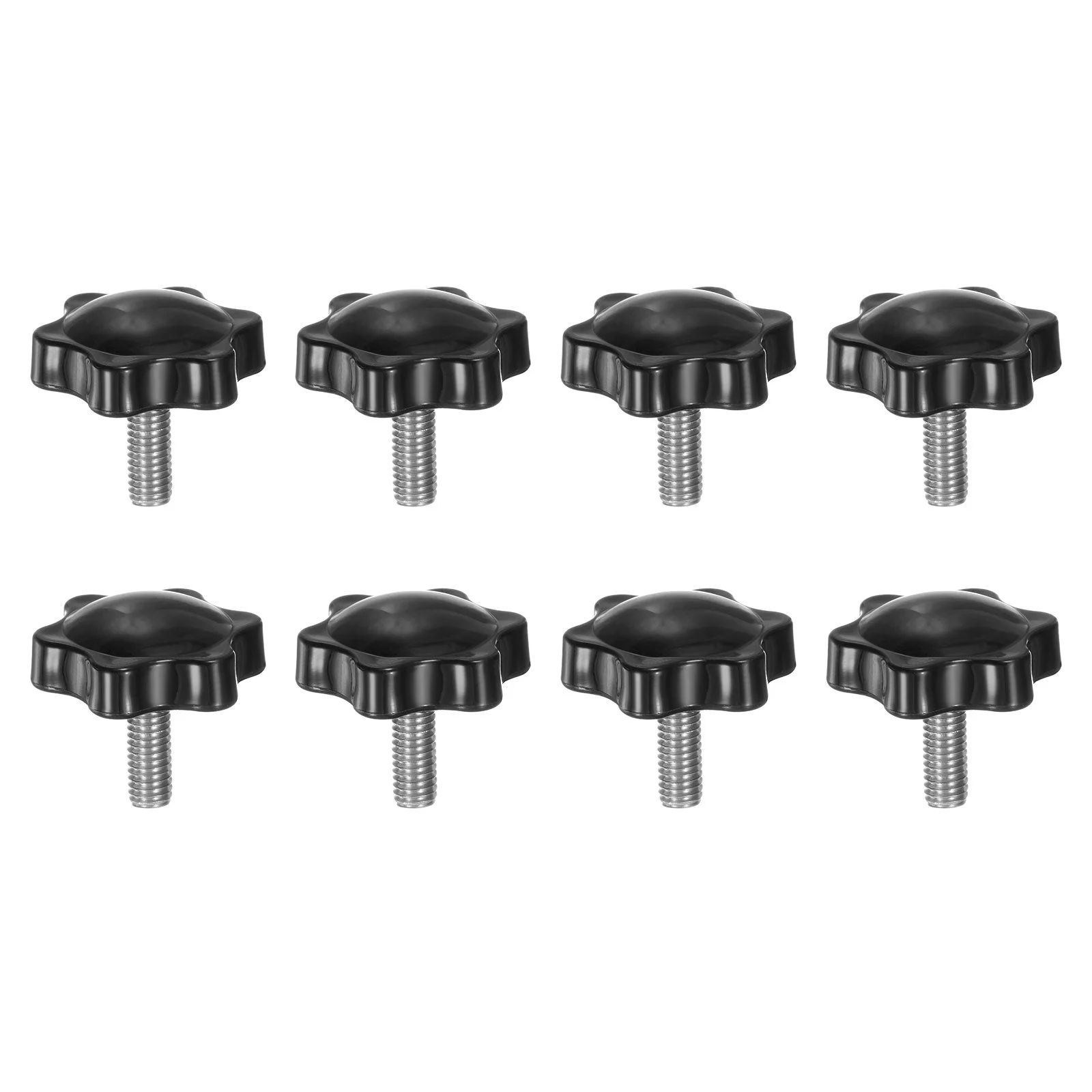 8pcs Star Knobs M6 x 16mm 304 Stainless Steel Stud 32mm 6-Star Head Thumb Screw