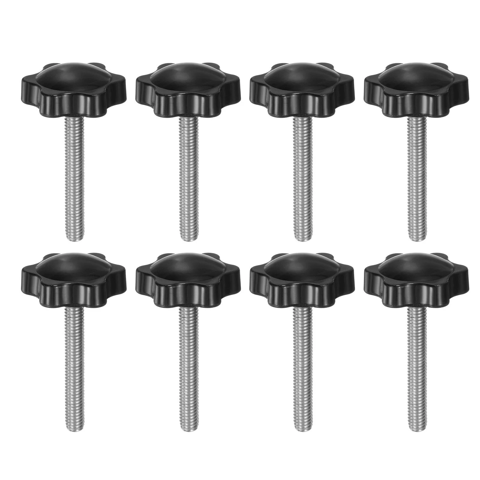 8pcs Star Knobs M6 x 45mm 304 Stainless Steel Stud 32mm 6-Star Head Thumb Screw