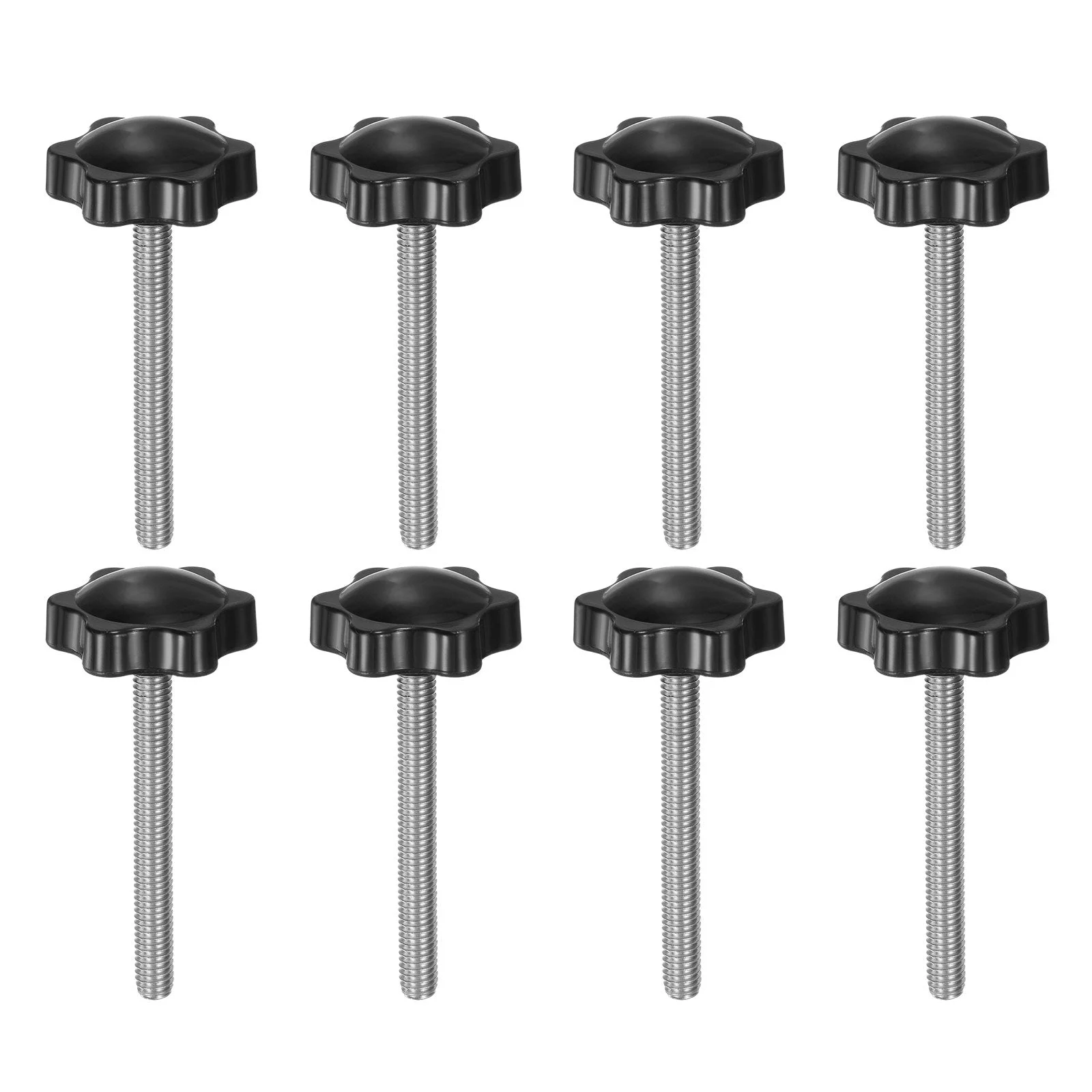 8pcs Star Knobs M6 x 60mm 304 Stainless Steel Stud 32mm 6-Star Head Thumb Screw