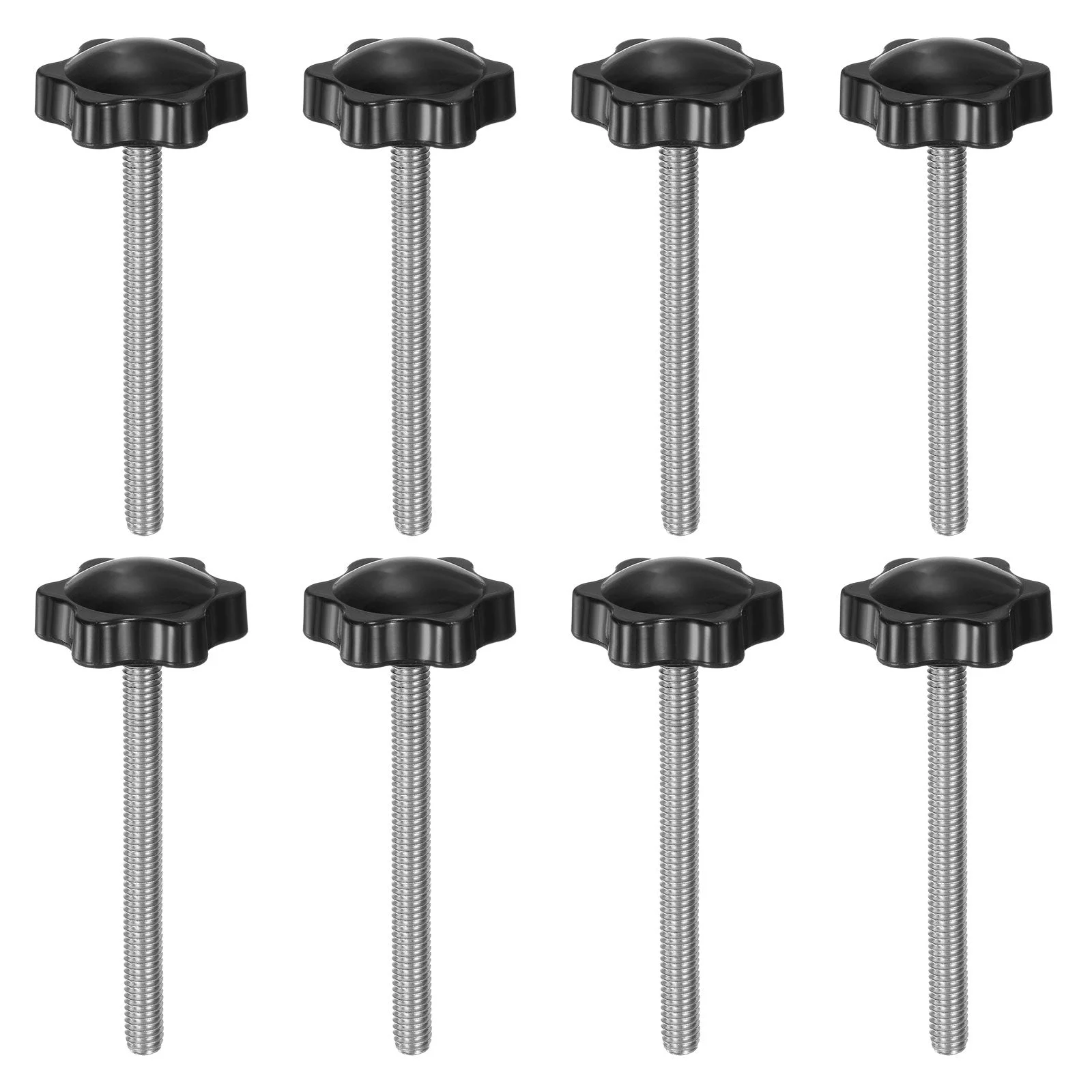 8pcs Star Knobs M6 x 70mm 304 Stainless Steel Stud 32mm 6-Star Head Thumb Screw