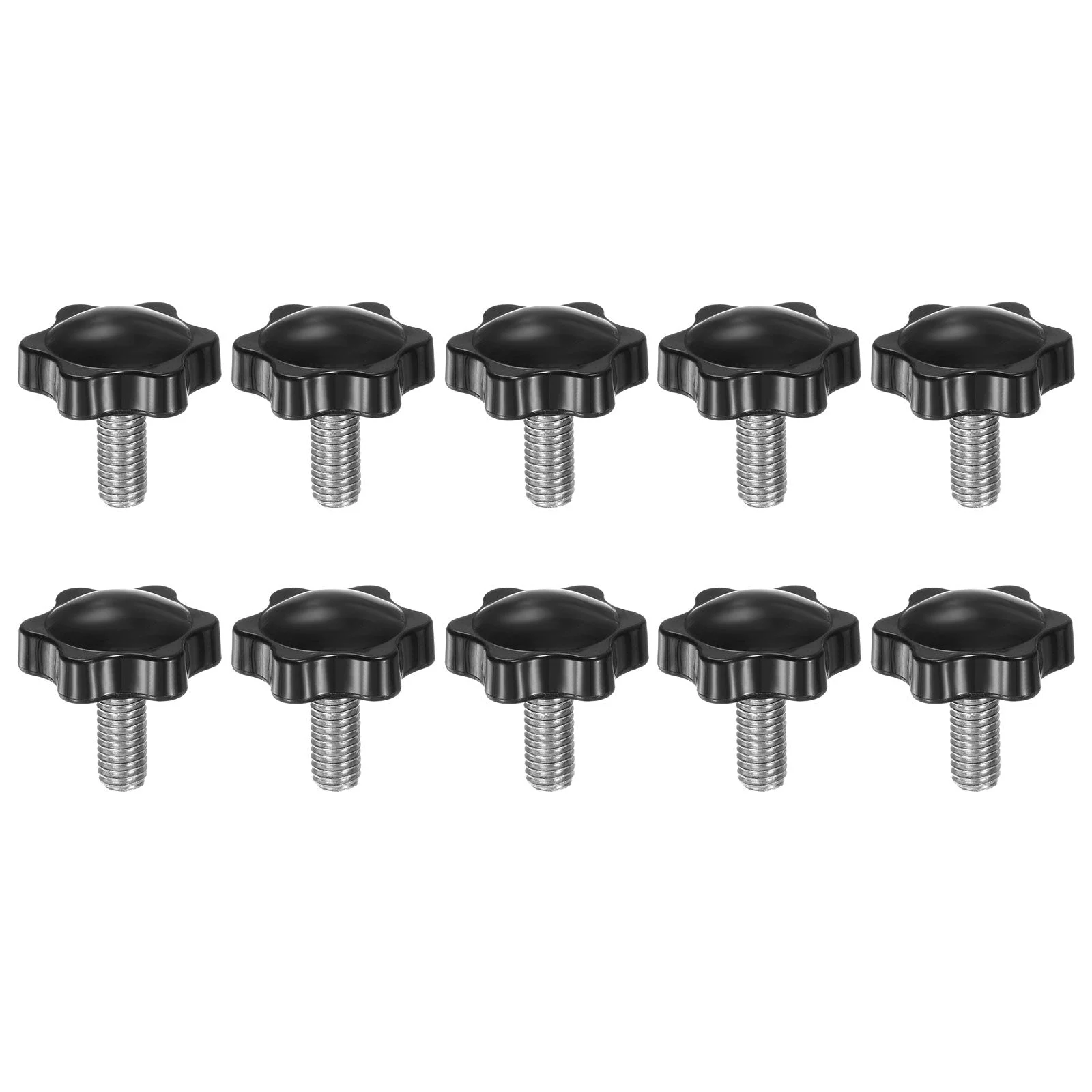 10pcs Star Knobs M8 x 20mm 304 Stainless Steel Stud 32mm 6-Star Head Thumb Screw