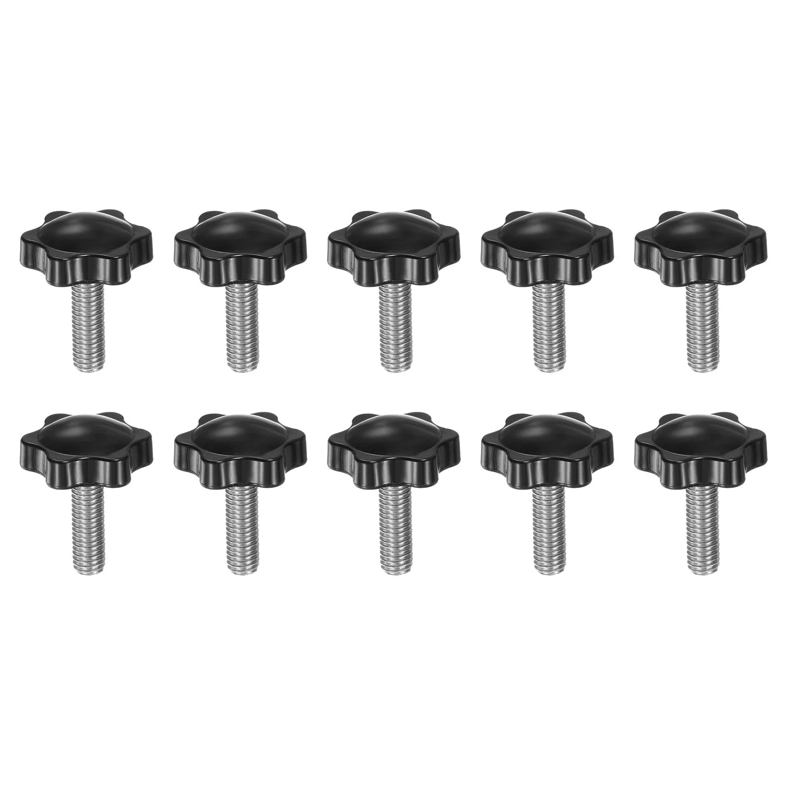10pcs Star Knobs M8 x 30mm 304 Stainless Steel Stud 32mm 6-Star Head Thumb Screw