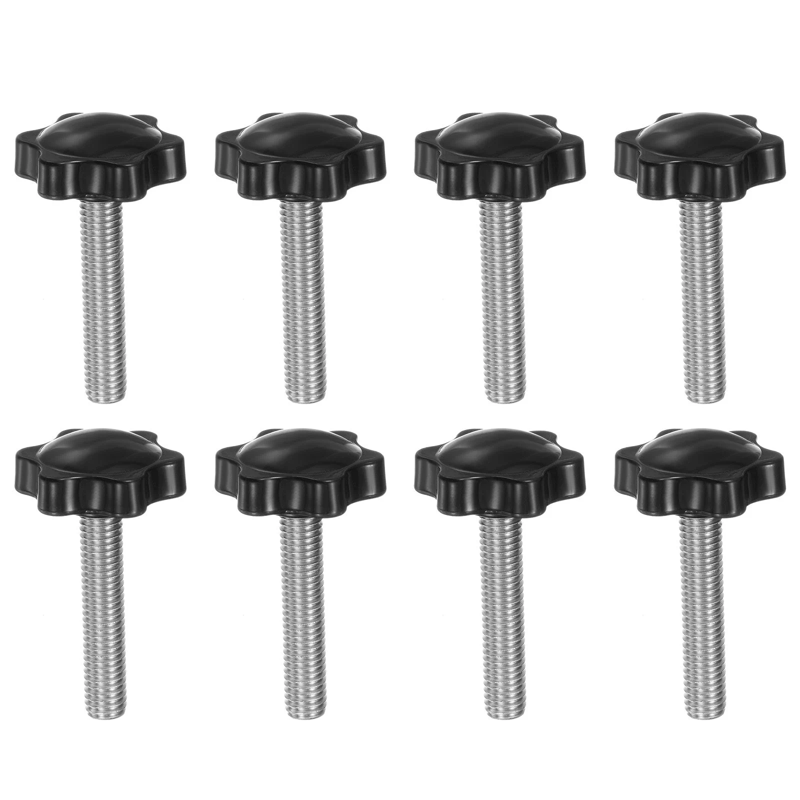 10pcs Star Knobs M8 x 40mm 304 Stainless Steel Stud 32mm 6-Star Head Thumb Screw