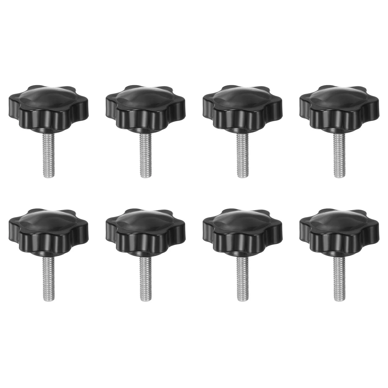 8pcs Star Knobs M6 x 25mm 304 Stainless Steel Stud 38mm 6-Star Head Thumb Screw