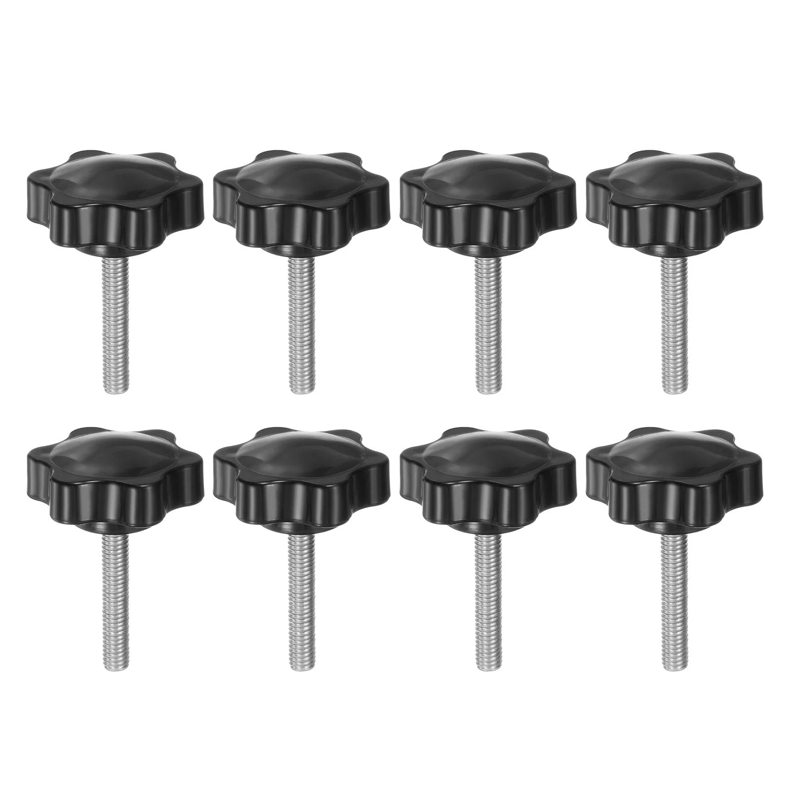 8pcs Star Knobs M6 x 35mm 304 Stainless Steel Stud 38mm 6-Star Head Thumb Screw