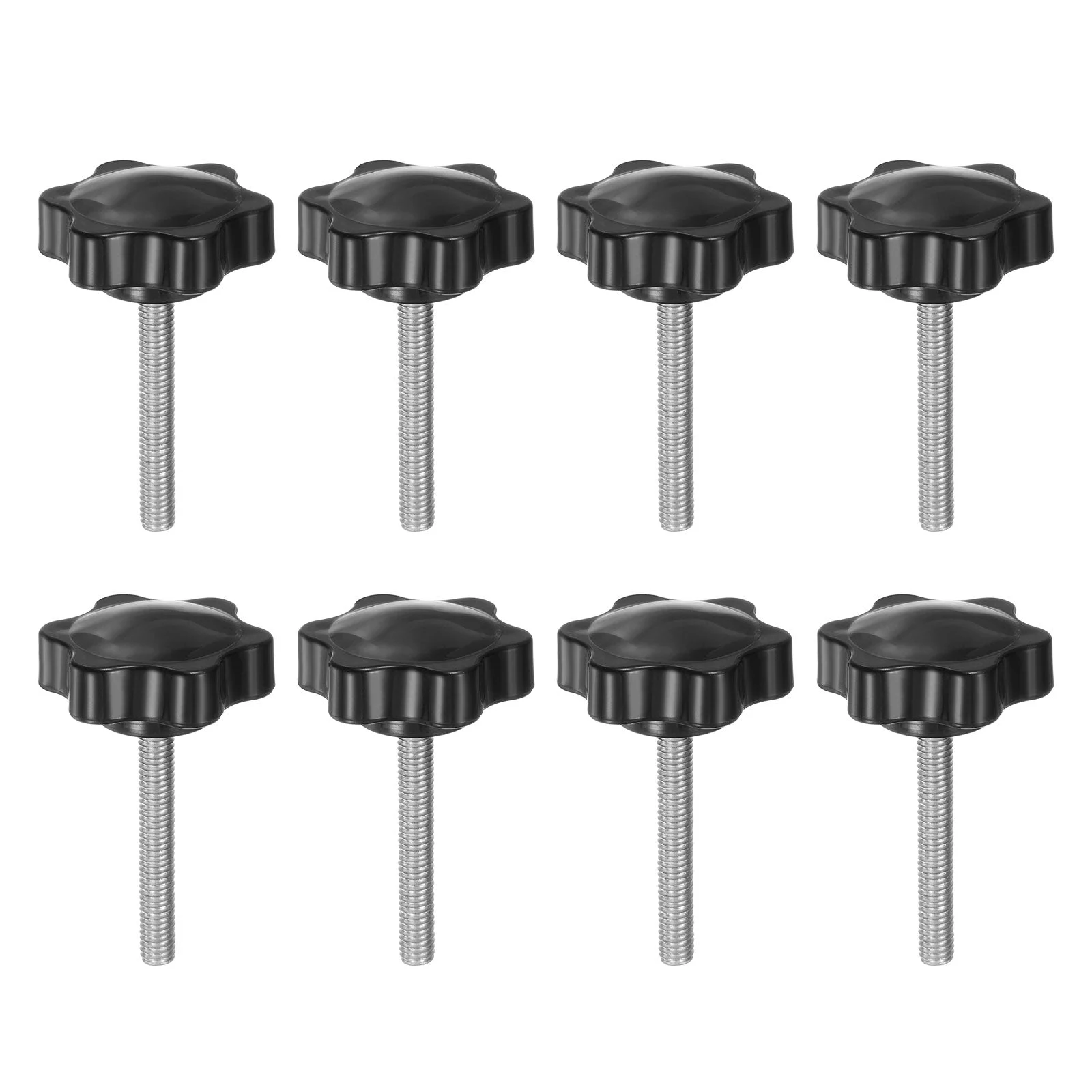 8pcs Star Knobs M6 x 45mm 304 Stainless Steel Stud 38mm 6-Star Head Thumb Screw