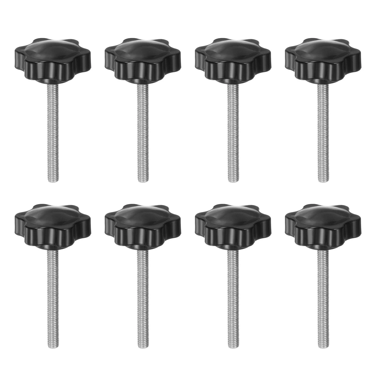 8pcs Star Knobs M6 x 60mm 304 Stainless Steel Stud 38mm 6-Star Head Thumb Screw