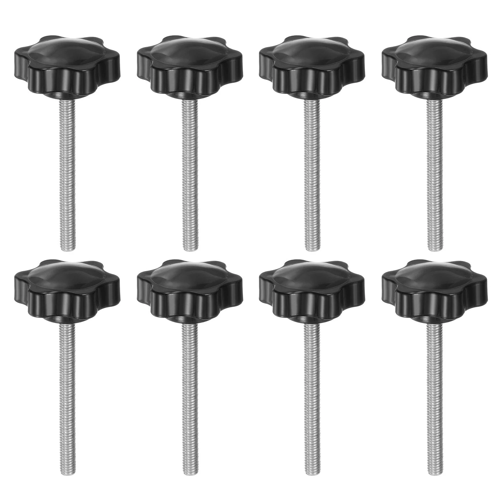8pcs Star Knobs M6 x 70mm 304 Stainless Steel Stud 38mm 6-Star Head Thumb Screw