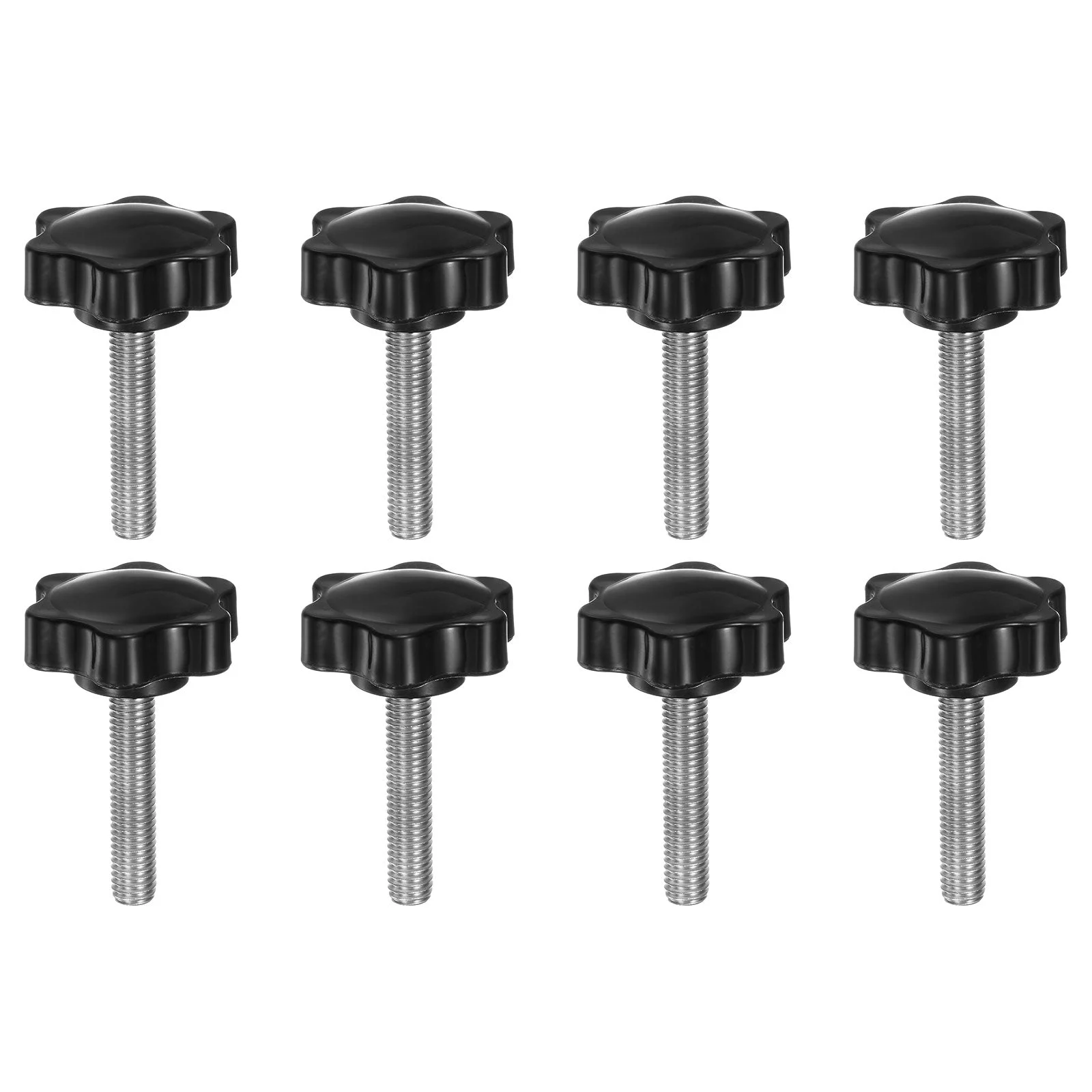 8pcs Star Knobs M8 x 40mm 304 Stainless Steel Stud 38mm 6-Star Head Thumb Screw
