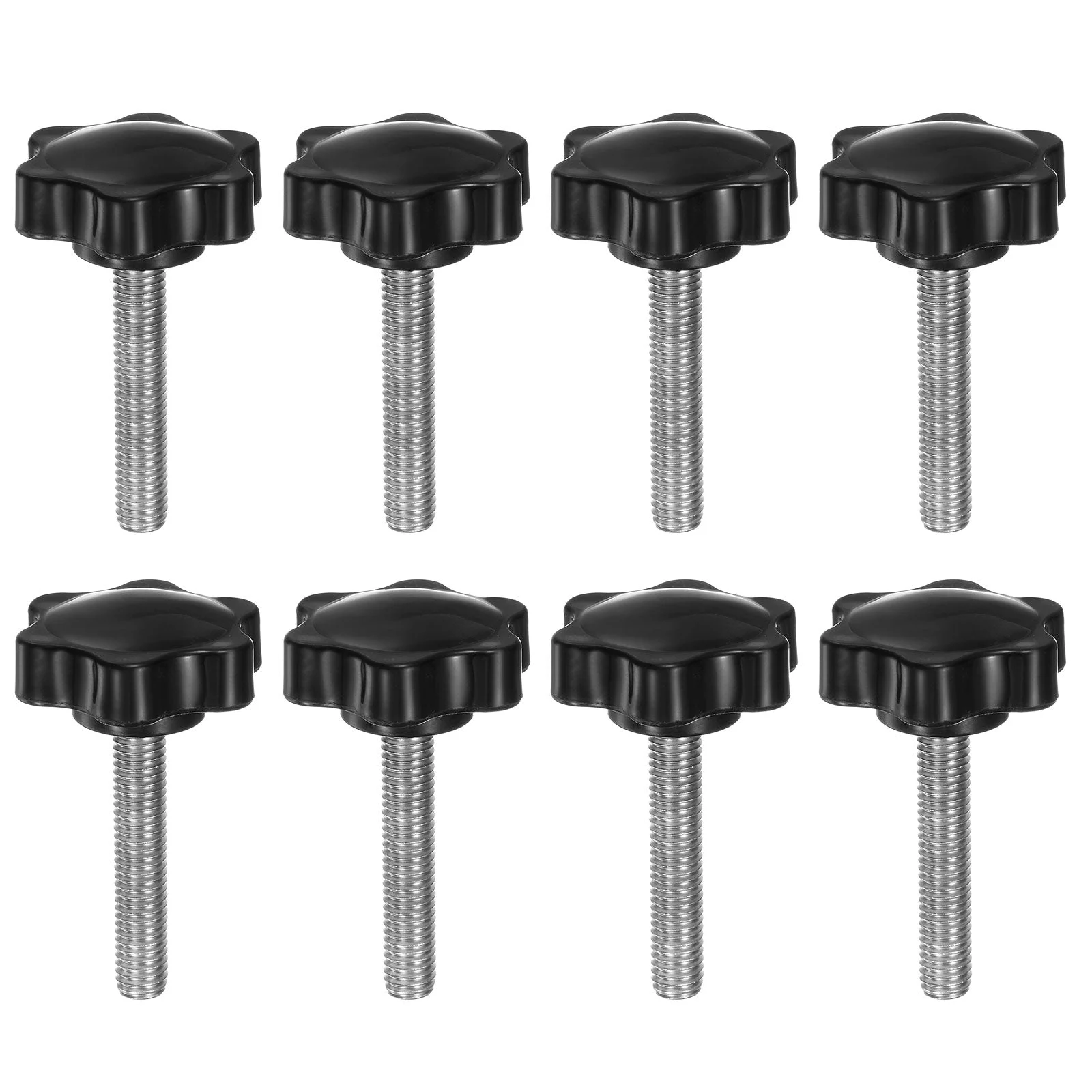 8pcs Star Knobs M8 x 45mm 304 Stainless Steel Stud 38mm 6-Star Head Thumb Screw