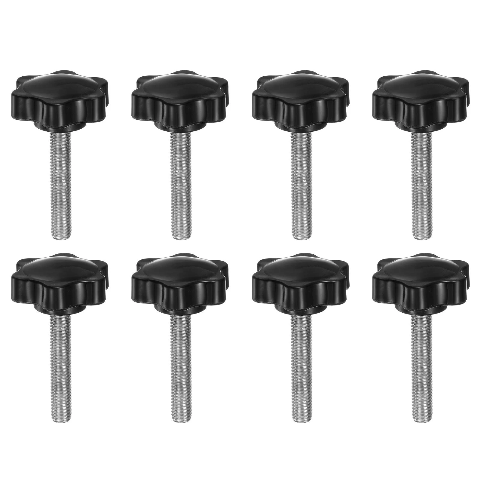 8pcs Star Knobs M8 x 50mm 304 Stainless Steel Stud 38mm 6-Star Head Thumb Screw