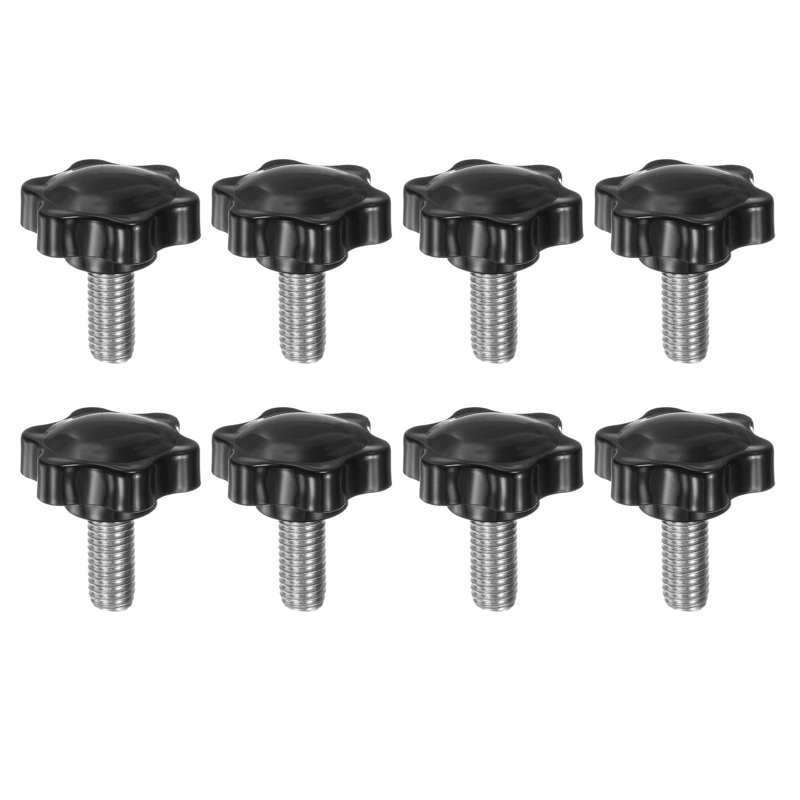 8pcs Star Knobs M10 x 20mm 304 Stainless Steel Stud 38mm 6-Star Head Thumb Screw