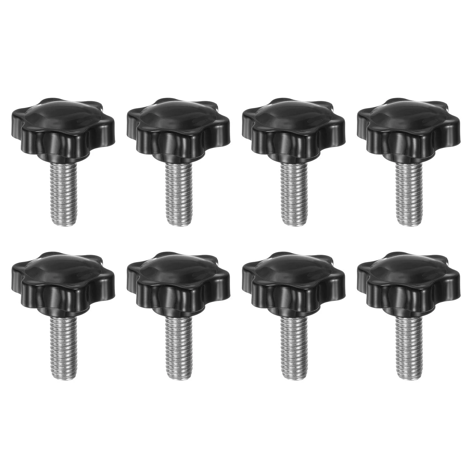 8pcs Star Knobs M10 x 25mm 304 Stainless Steel Stud 38mm 6-Star Head Thumb Screw