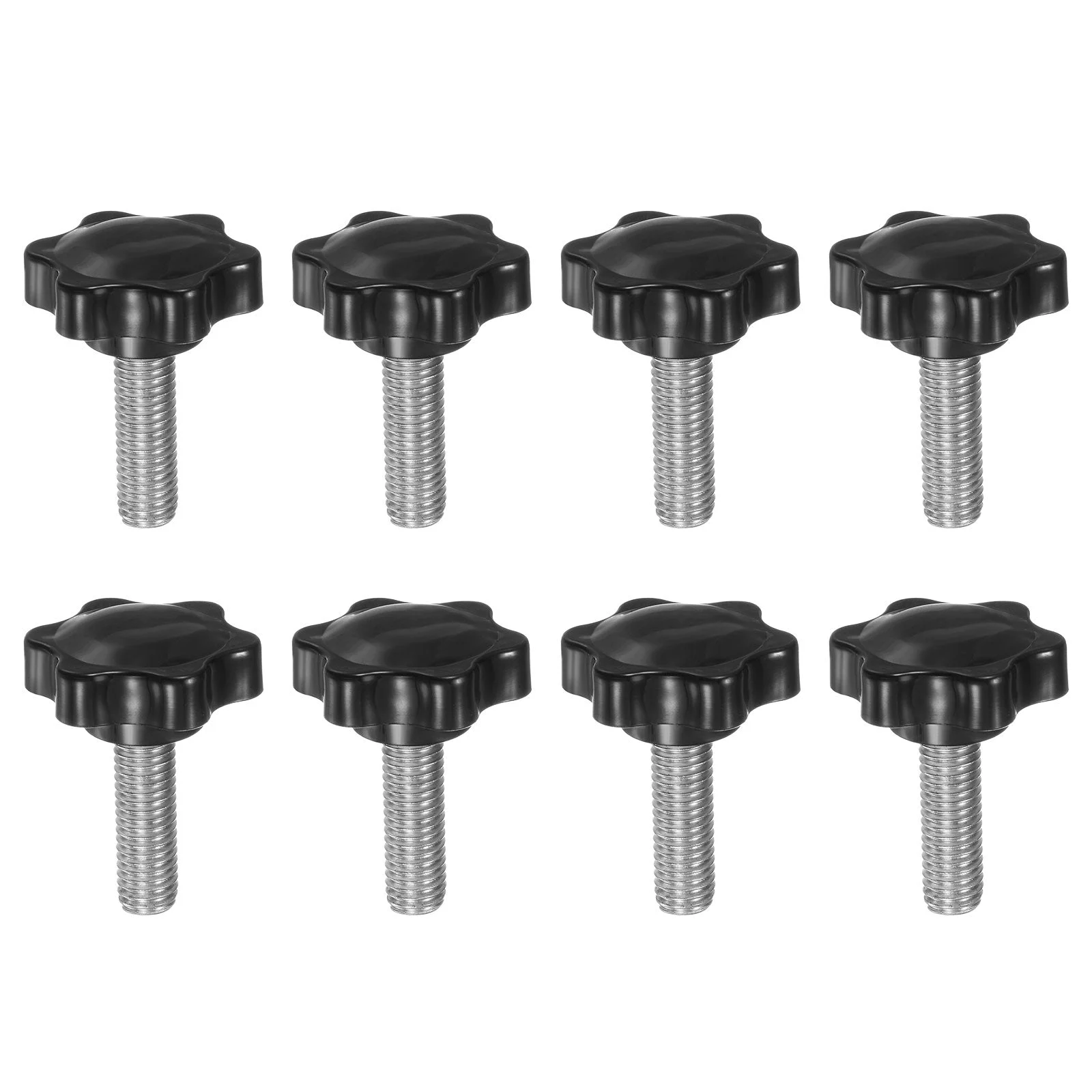 8pcs Star Knobs M10 x 30mm 304 Stainless Steel Stud 38mm 6-Star Head Thumb Screw