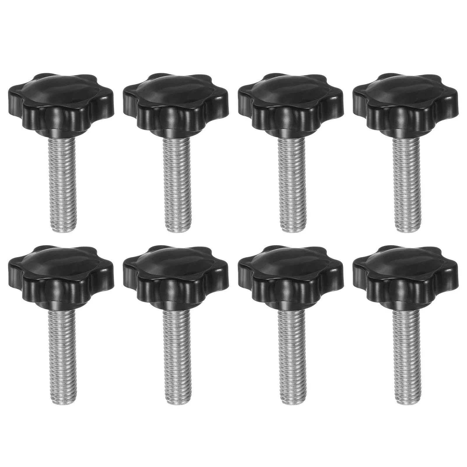 8pcs Star Knobs M10 x 40mm 304 Stainless Steel Stud 38mm 6-Star Head Thumb Screw