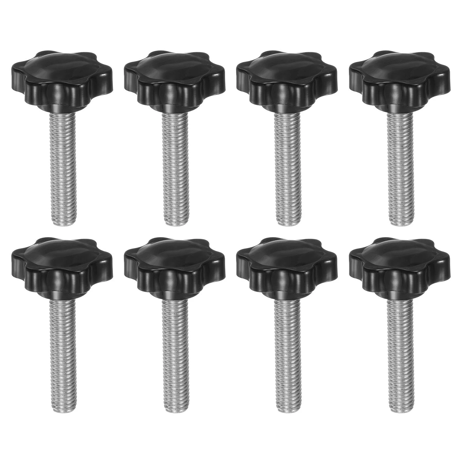 8pcs Star Knobs M10 x 50mm 304 Stainless Steel Stud 38mm 6-Star Head Thumb Screw