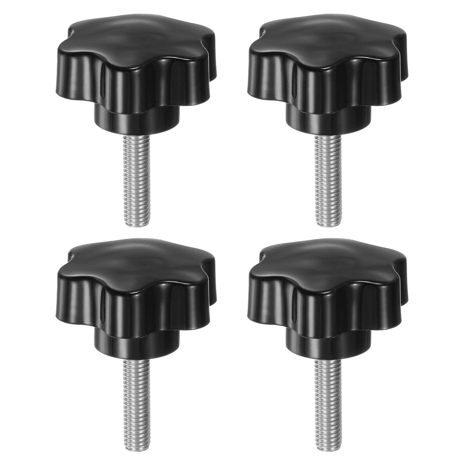 4pcs Star Knobs M8 x 30mm 304 Stainless Steel Stud 46mm 6-Star Head Thumb Screw