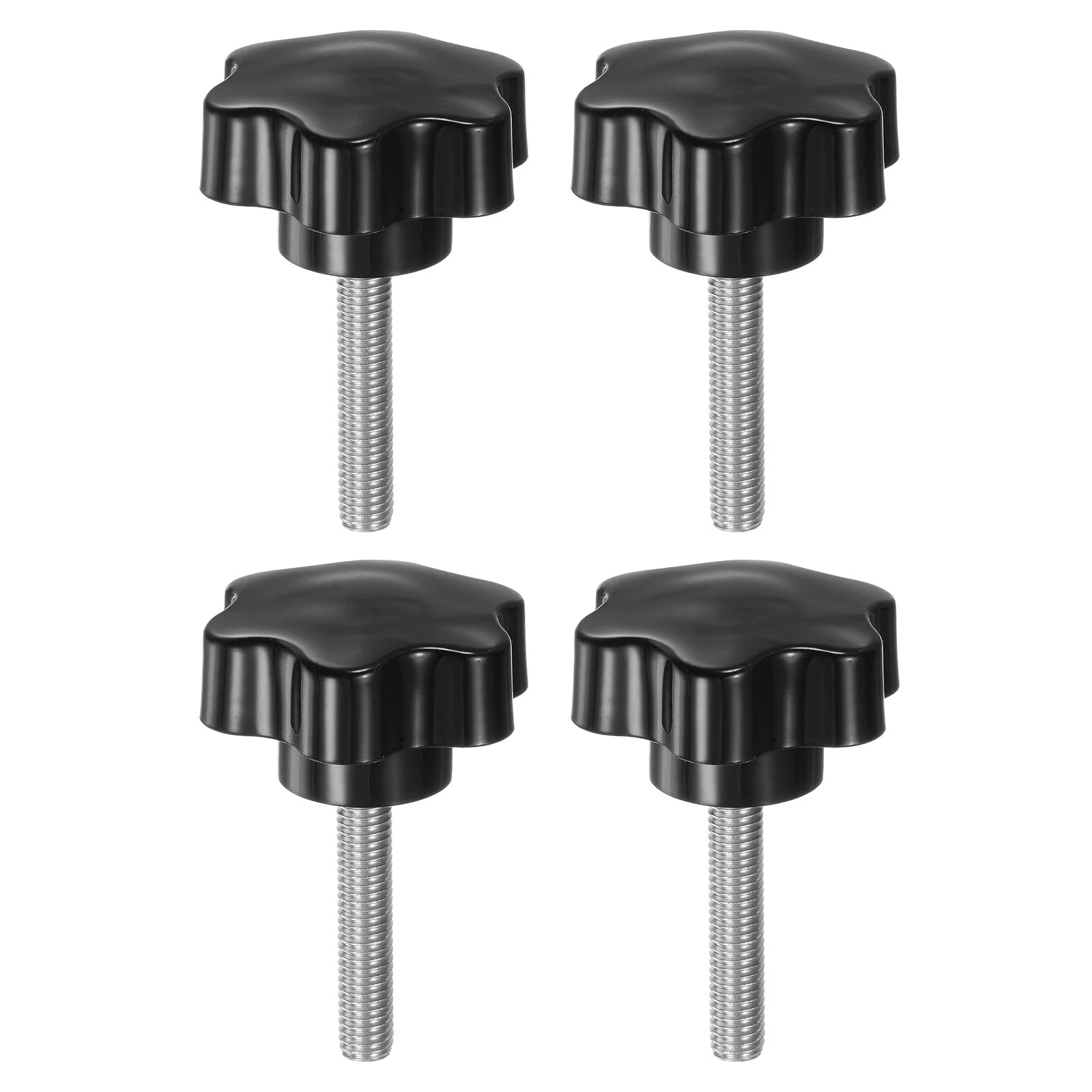 4pcs Star Knobs M8 x 42mm 304 Stainless Steel Stud 46mm 6-Star Head Thumb Screw