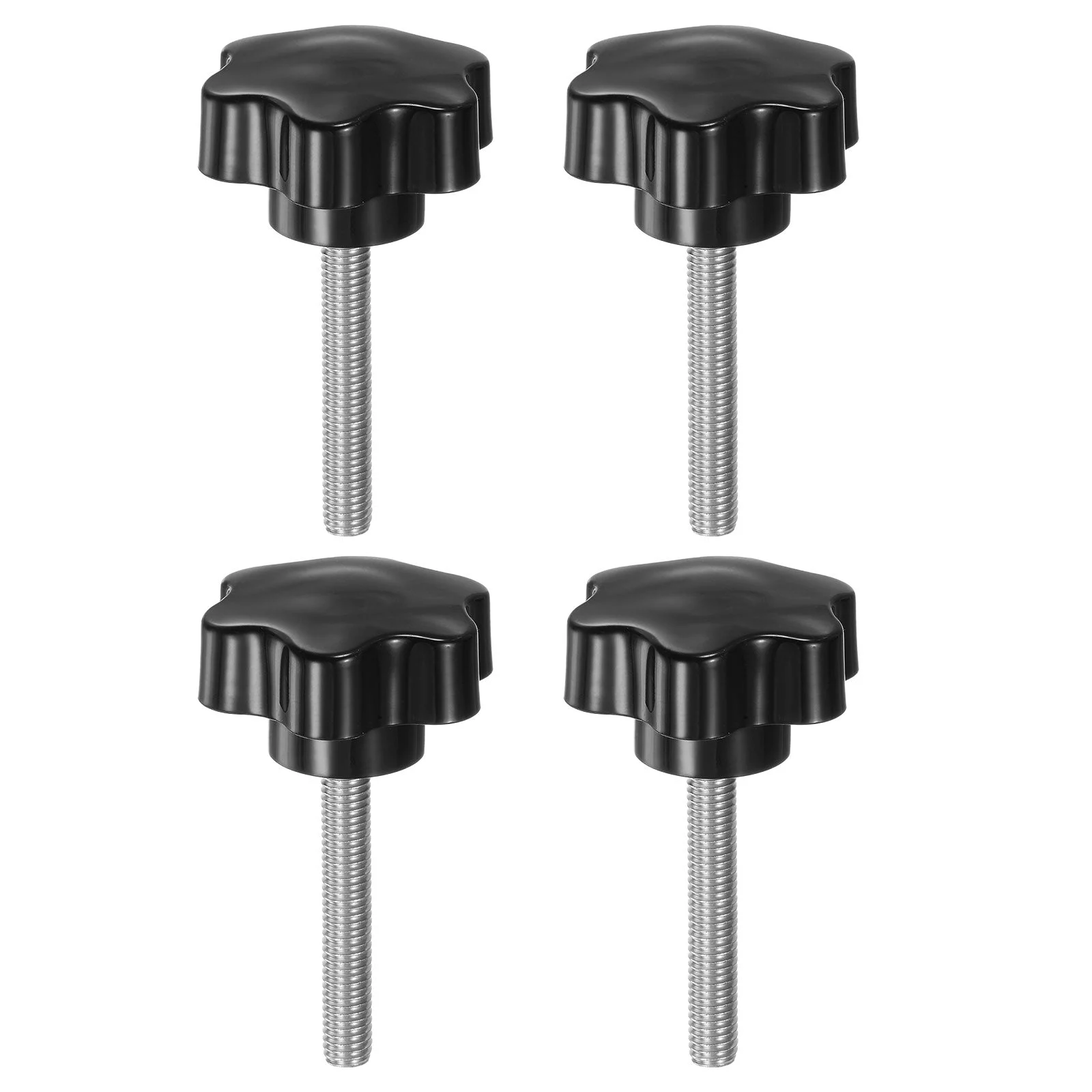 4pcs Star Knobs M8 x 52mm 304 Stainless Steel Stud 46mm 6-Star Head Thumb Screw