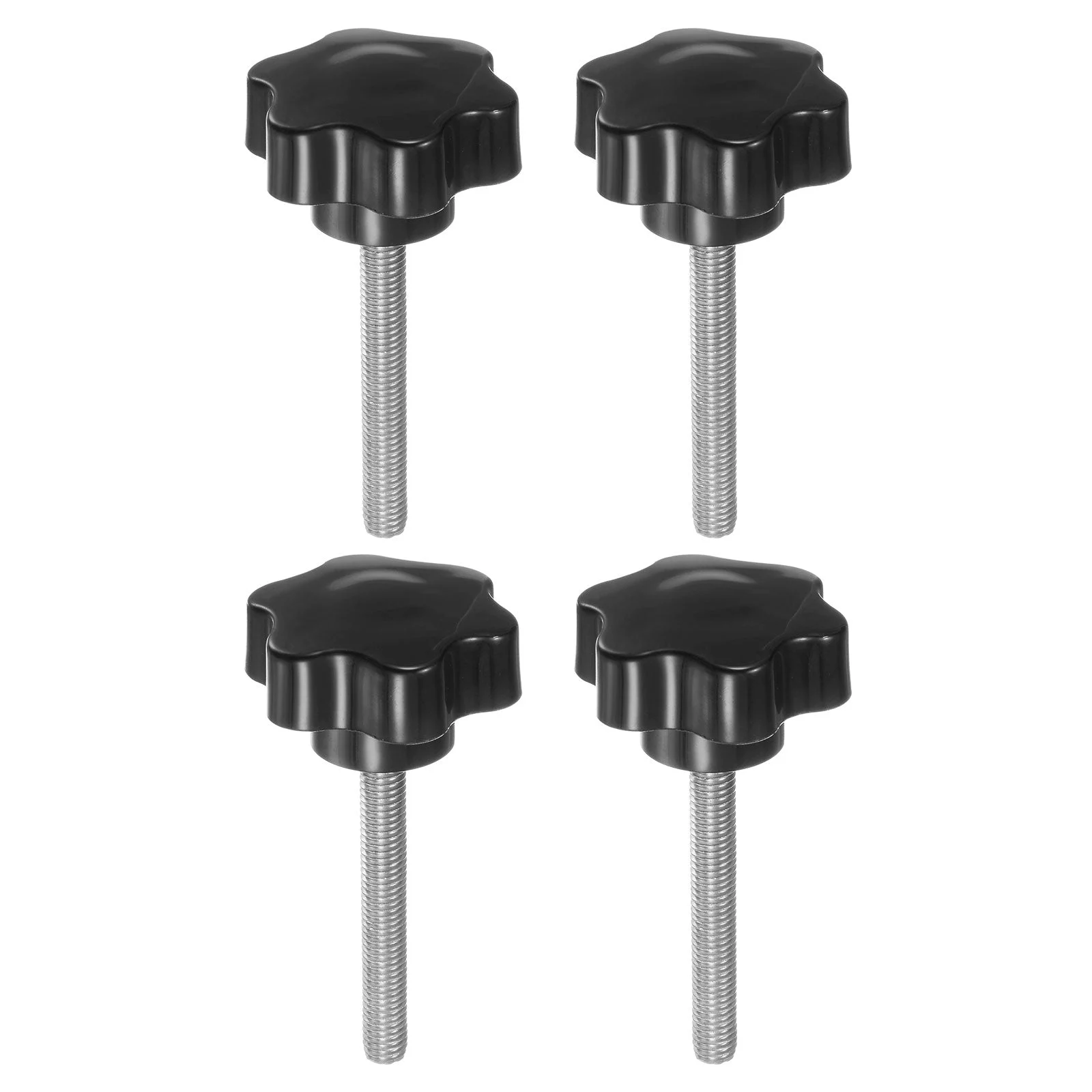 4pcs Star Knobs M8 x 60mm 304 Stainless Steel Stud 46mm 6-Star Head Thumb Screw