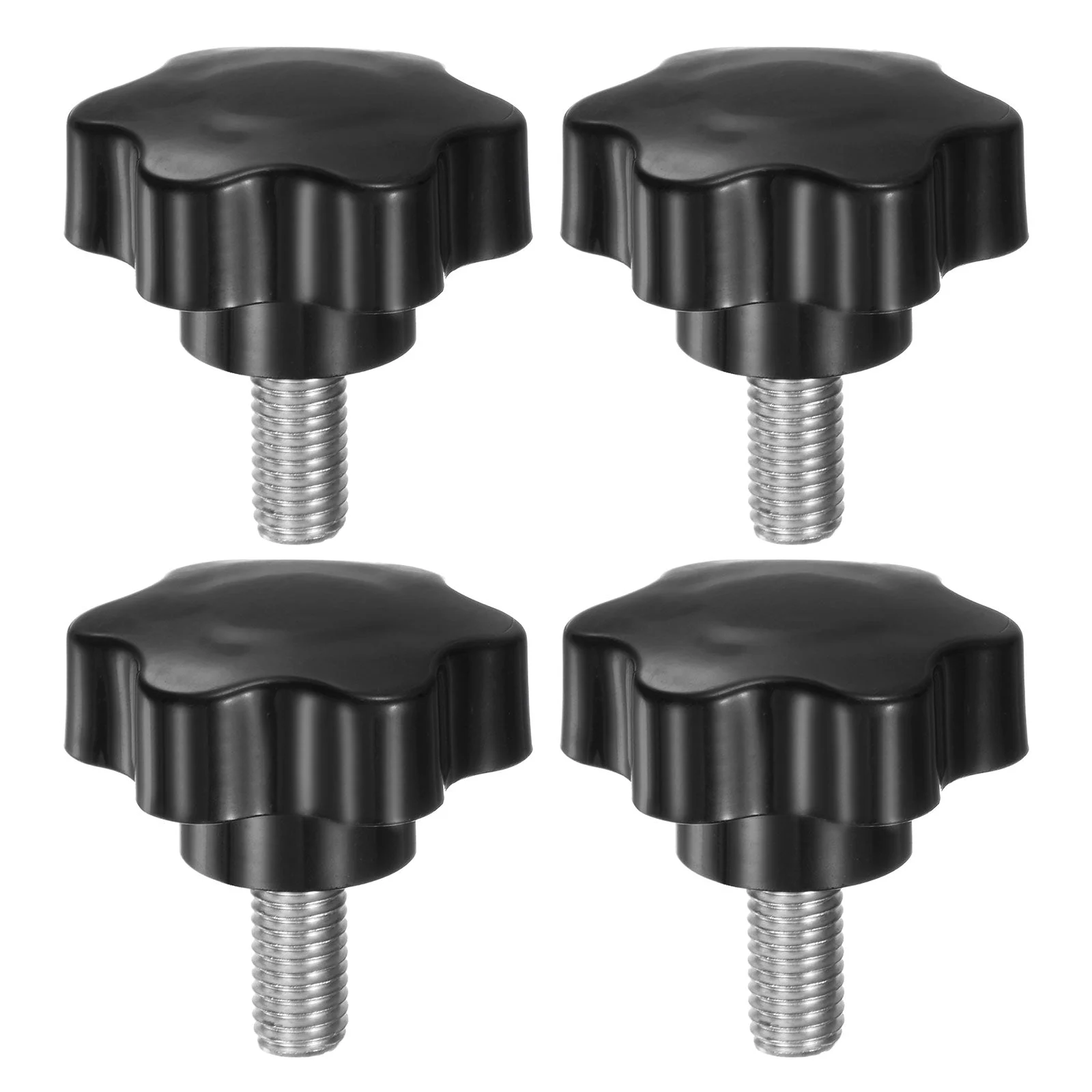 4pcs Star Knobs M10 x 20mm 304 Stainless Steel Stud 46mm 6-Star Head Thumb Screw