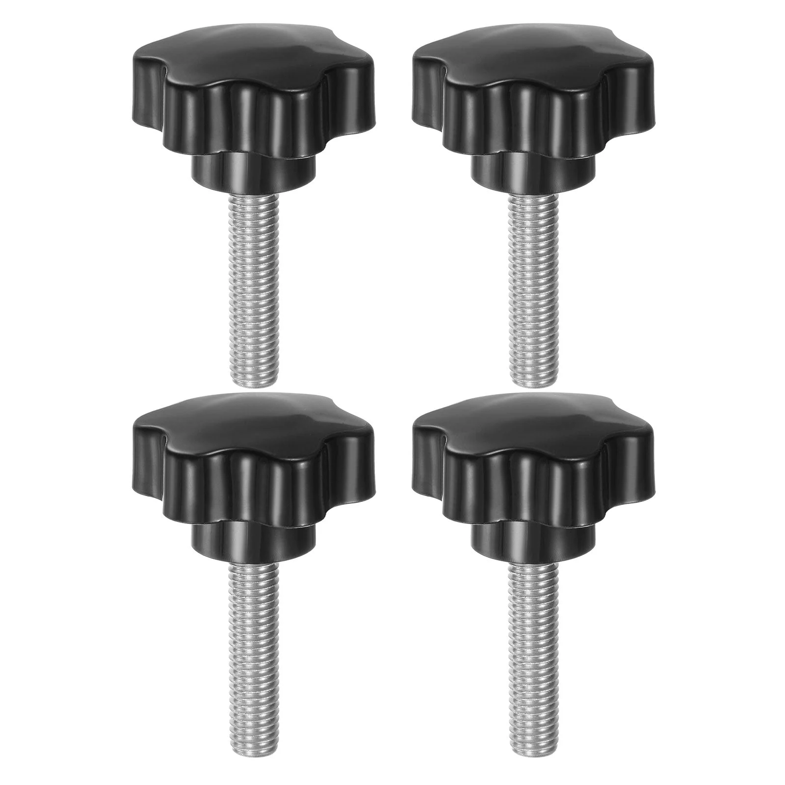 4pcs Star Knobs M10 x 40mm 304 Stainless Steel Stud 46mm 6-Star Head Thumb Screw