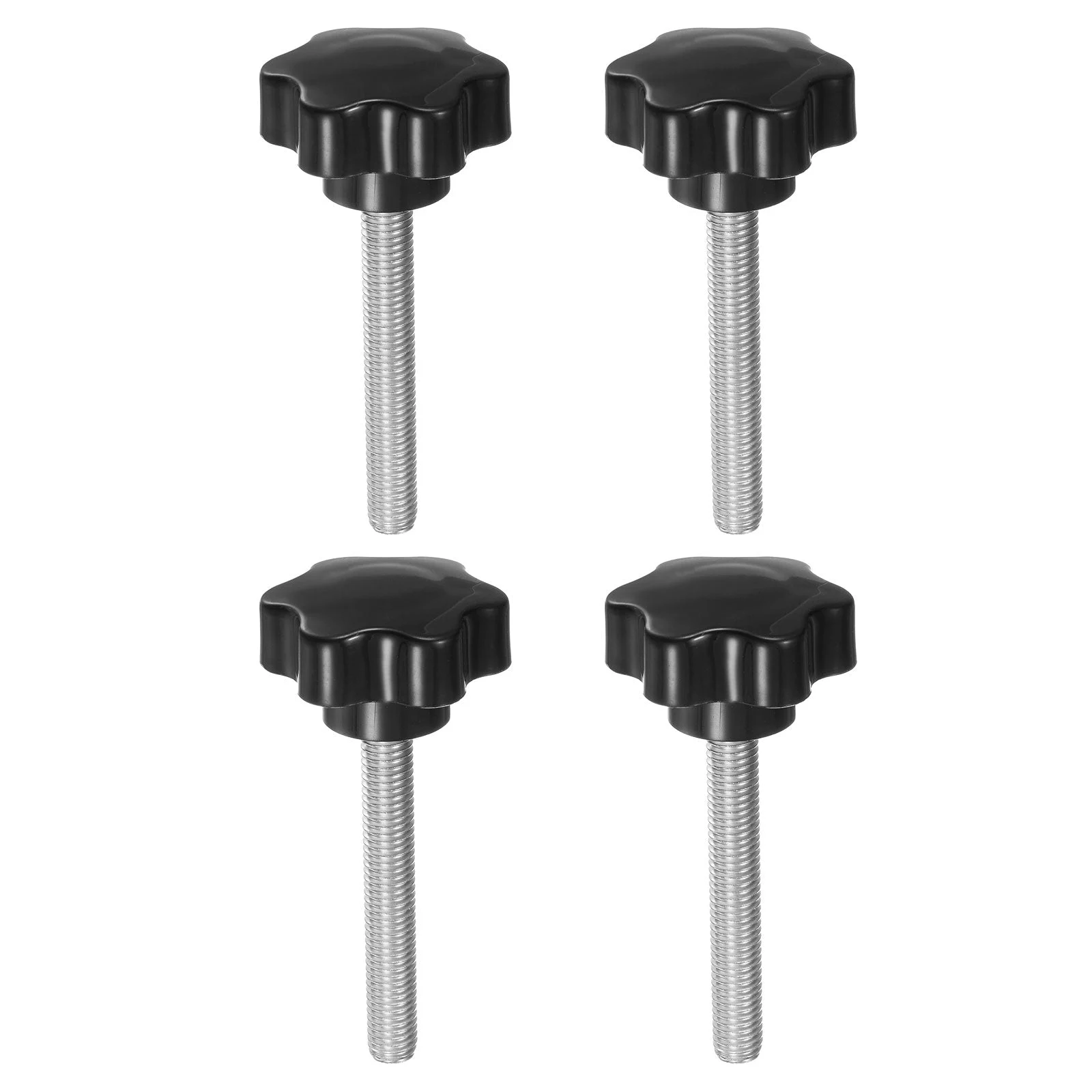 4pcs Star Knobs M10 x 70mm 304 Stainless Steel Stud 46mm 6-Star Head Thumb Screw