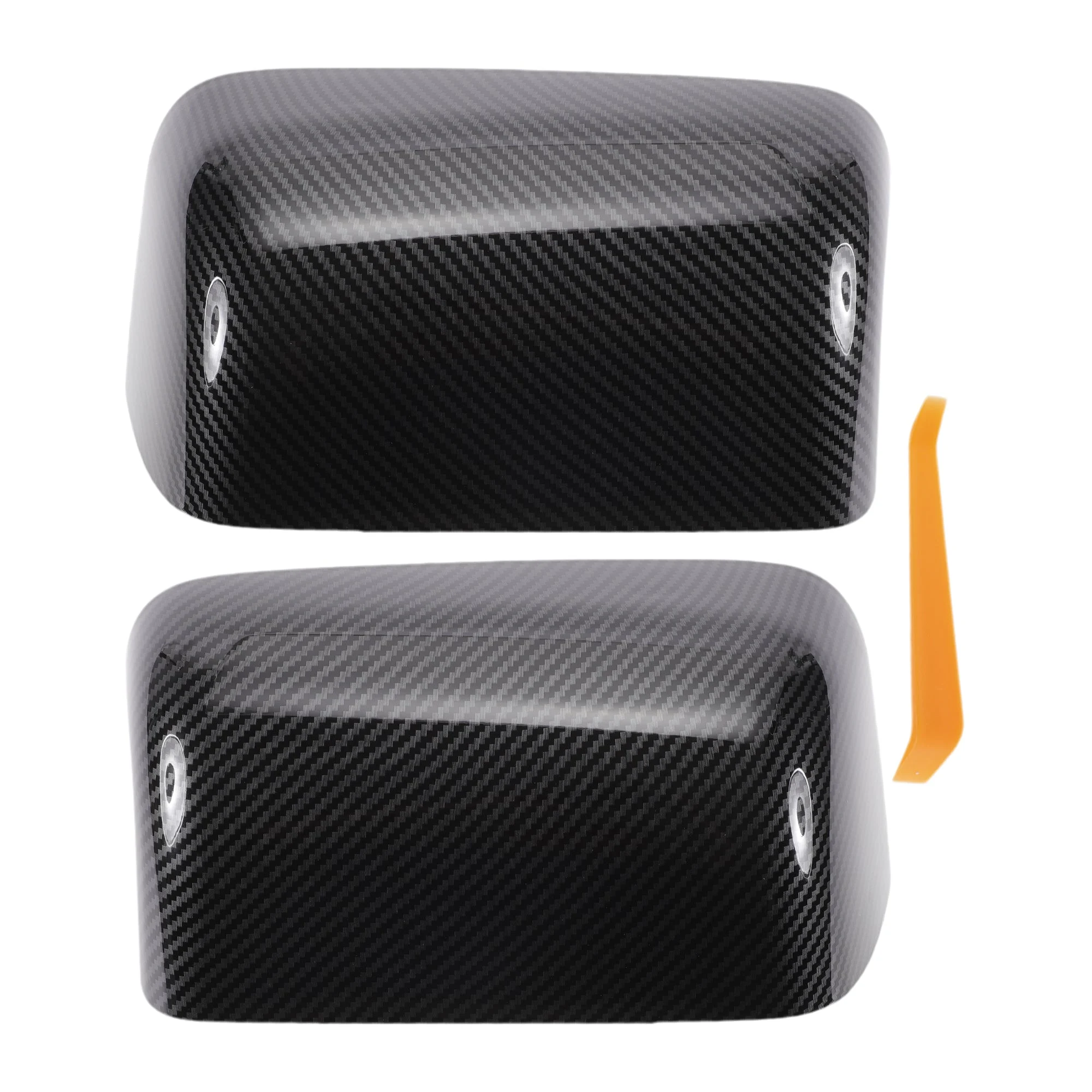 1 Set Rearview Mirror Cover Cap Black Carbon Fiber for Ford Excursion F150 F250