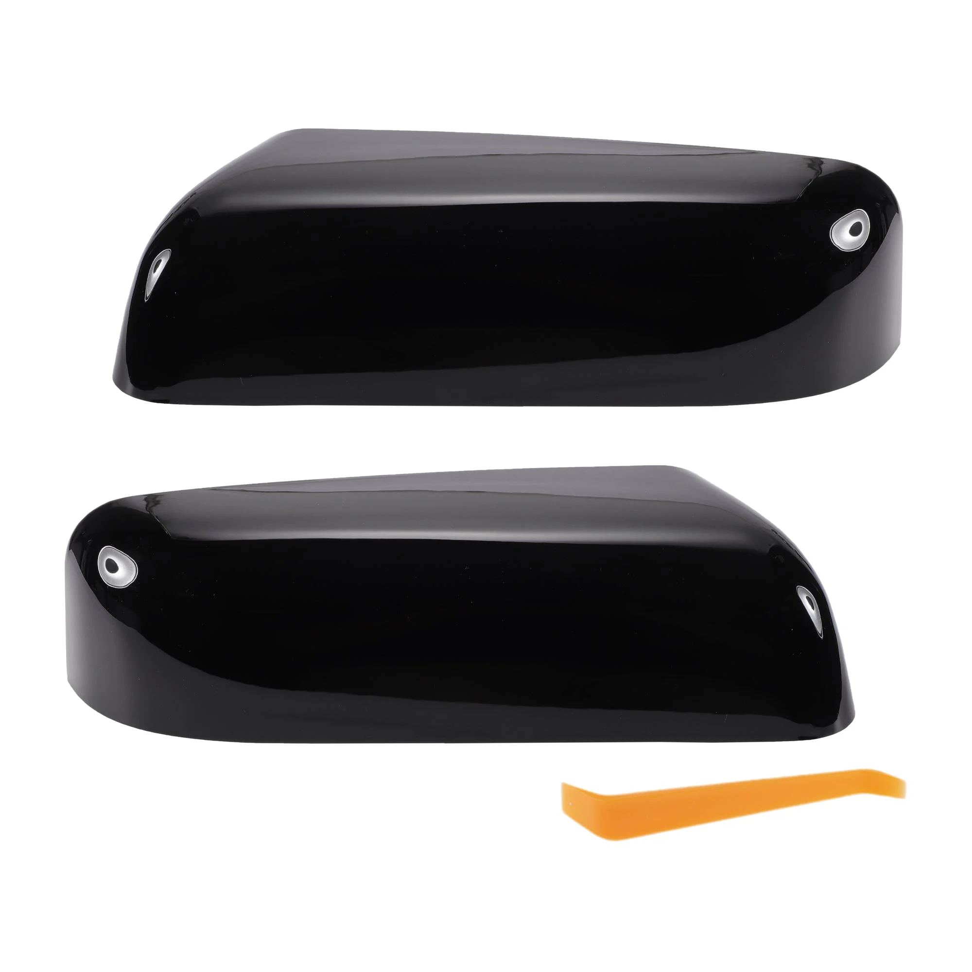 1 Set Left Right Rearview Mirror Cover Cap Gloss Black for Ford F-150 2009-2014