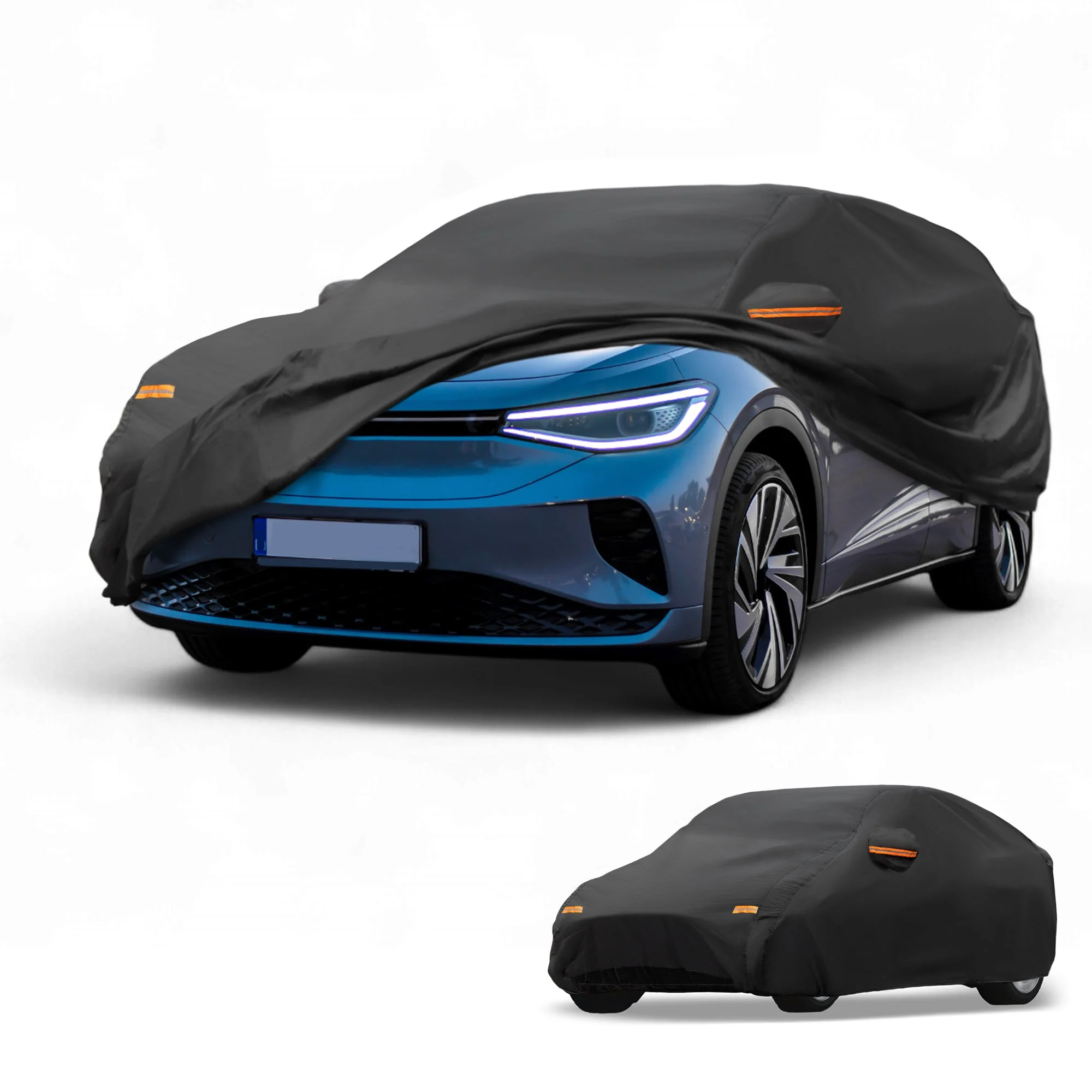 Car Cover Waterproof All Weather for Volkswagen ID.5 2021-2024 Black 210D-PU