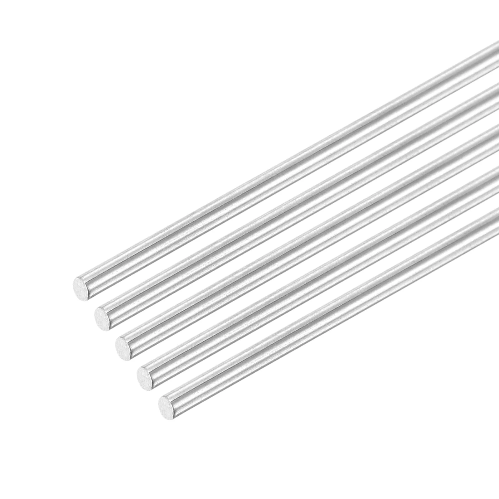 304 Stainless Steel Round Rods, 1.5mm x 420mm Solid Shaft Rods for DIY Craft Model Car Helicopter Airplane, Pack of 5