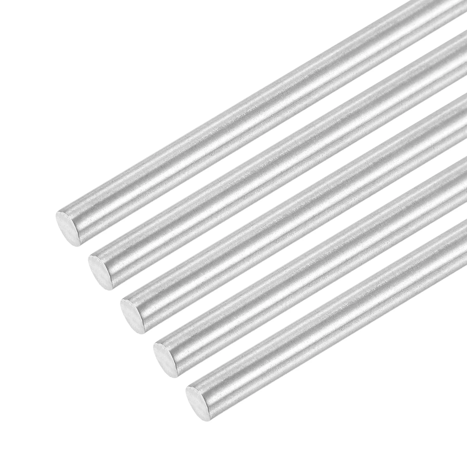 5pcs 304 Stainless Steel Round Rods, 5mm x 120mm Solid Shaft Rods