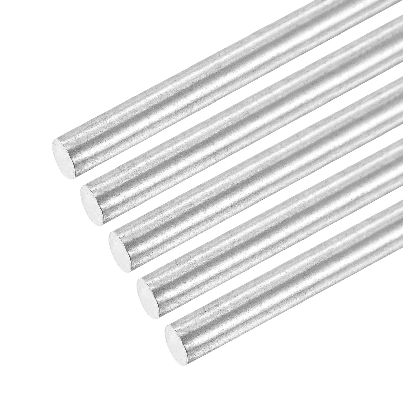 304 Stainless Steel Round Rods, 6mm x 240mm Solid Shaft Rods for DIY Craft Model Car Helicopter Airplane, Pack of 5
